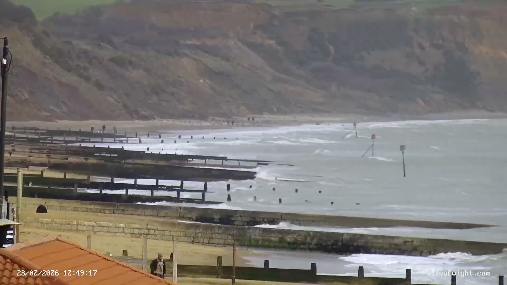 Sandown Beach Live Cam -Sandown, Isle of Wight, South East, England, United Kingdom