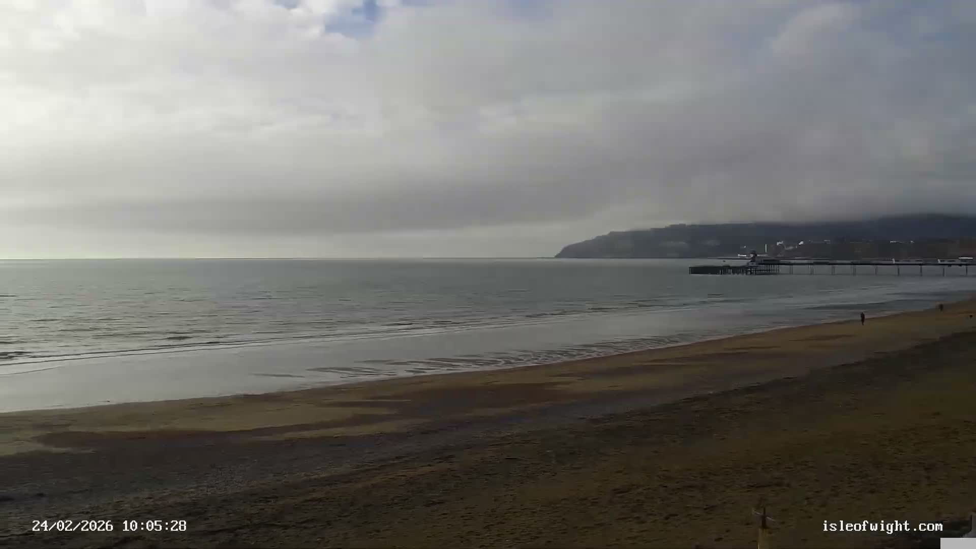 Sandown Beach Live Cam -Sandown, Isle of Wight, South East, England, United Kingdom
