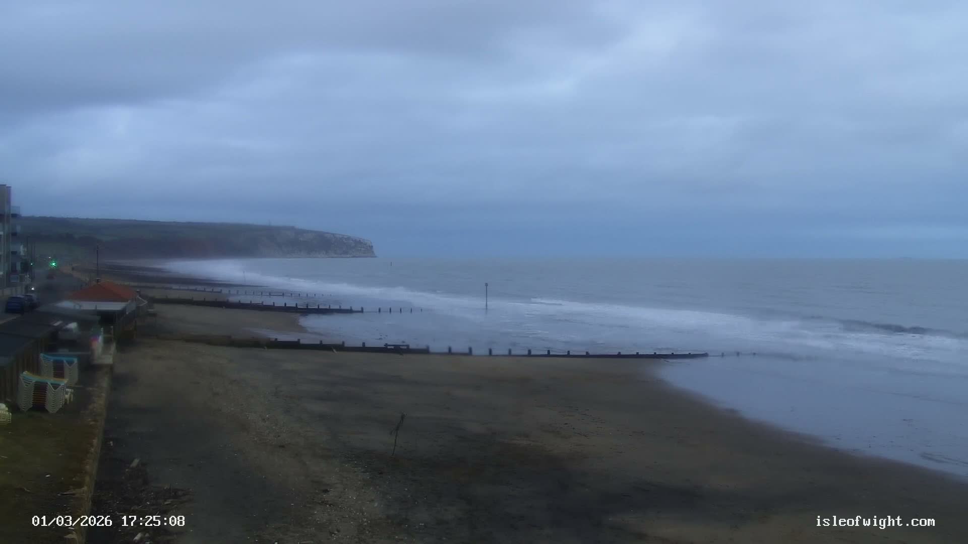 Sandown Beach Live Cam -Sandown, Isle of Wight, South East, England, United Kingdom