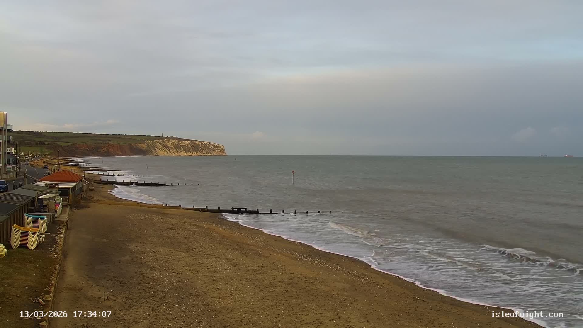 Sandown Beach Live Cam -Sandown, Isle of Wight, South East, England, United Kingdom