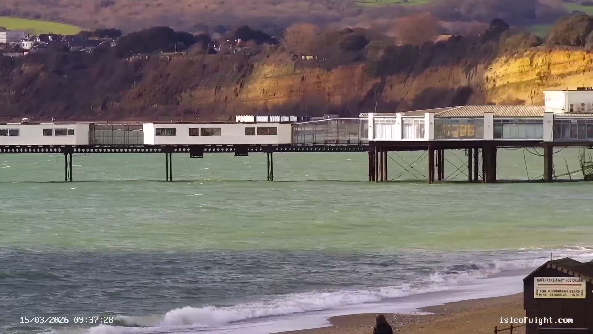 Sandown Beach Live Cam -Sandown, Isle of Wight, South East, England, United Kingdom