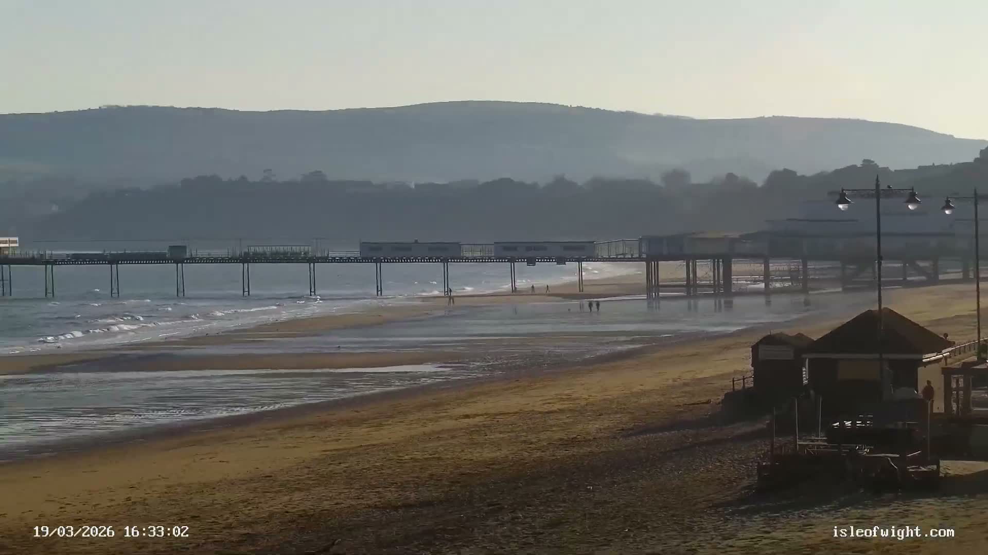 Sandown Beach Live Cam -Sandown, Isle of Wight, South East, England, United Kingdom