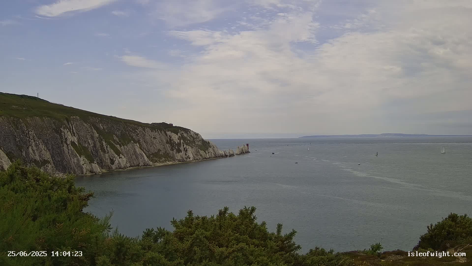 Totland, Alum Bay Needles Isle Of Wight's Live Cam -Freswater, Isle of Wight, South East, England, United Kingdom