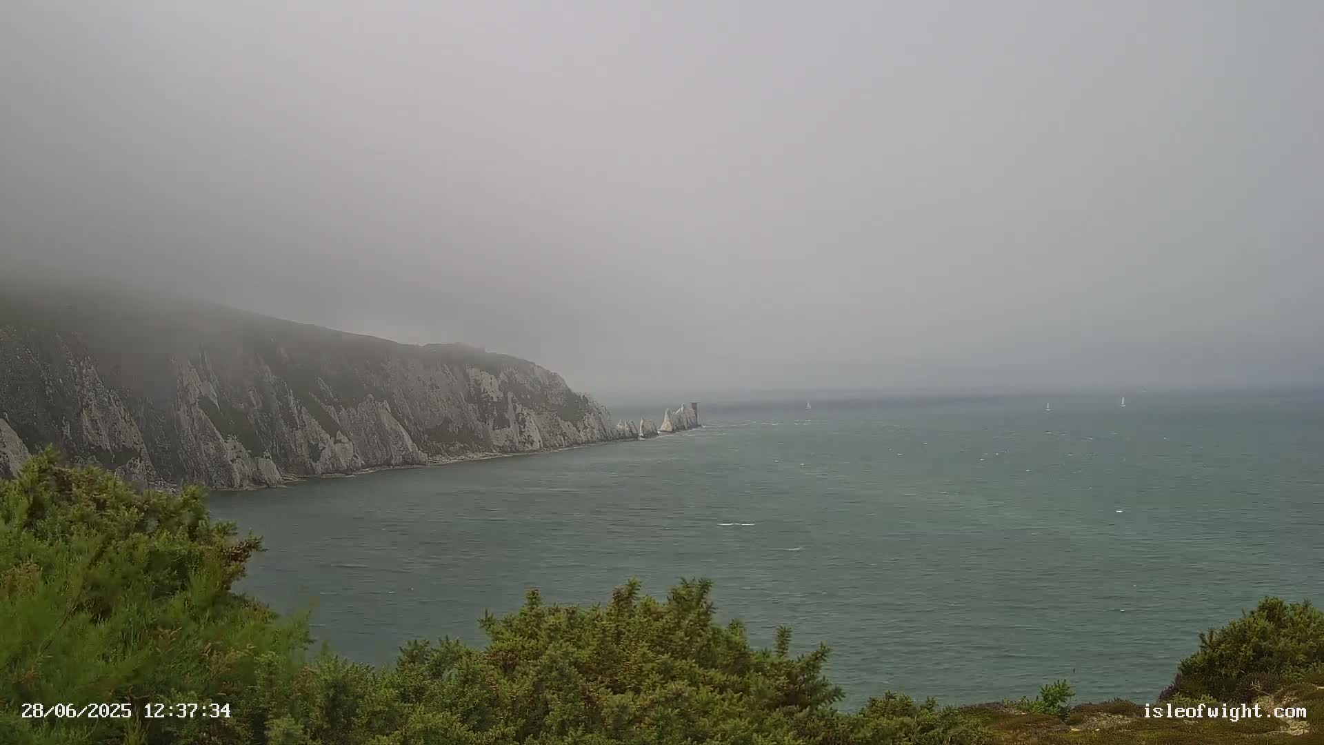 Totland, Alum Bay Needles Isle Of Wight's Live Cam -Freswater, Isle of Wight, South East, England, United Kingdom