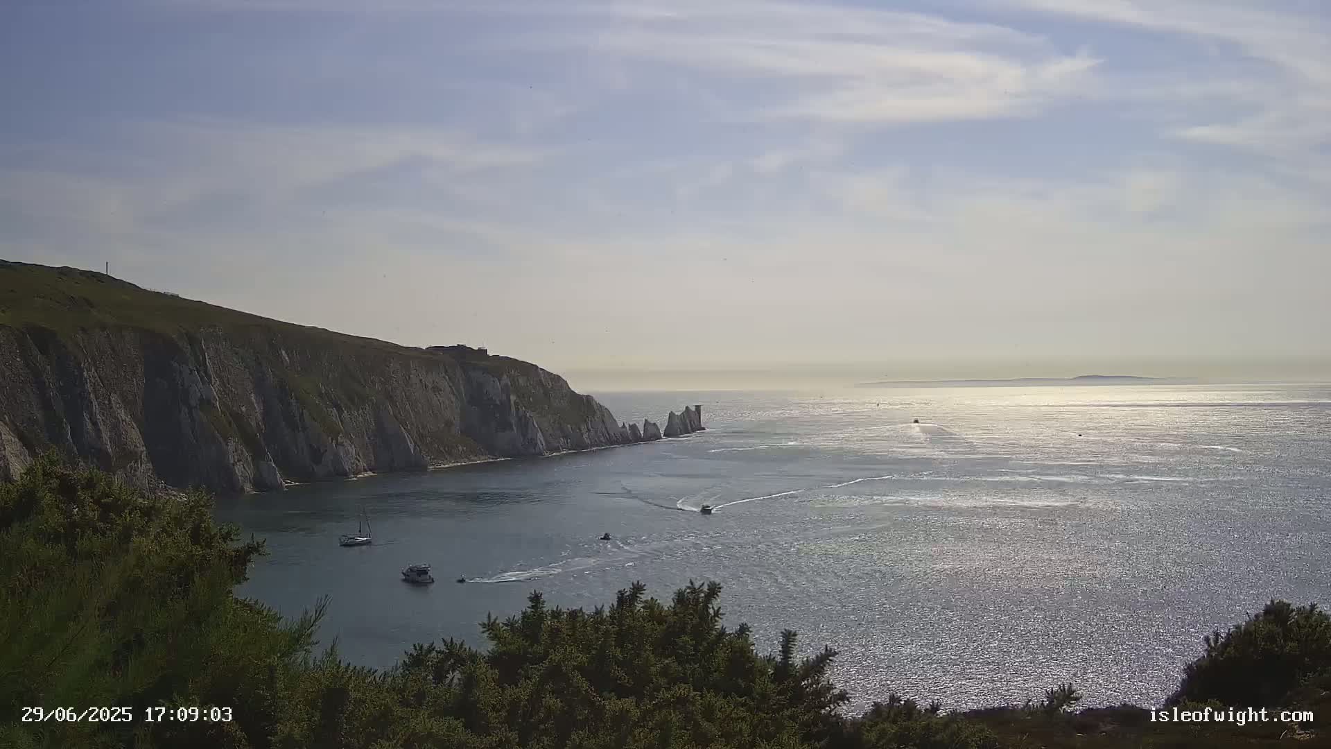 Totland, Alum Bay Needles Isle Of Wight's Live Cam -Freswater, Isle of Wight, South East, England, United Kingdom