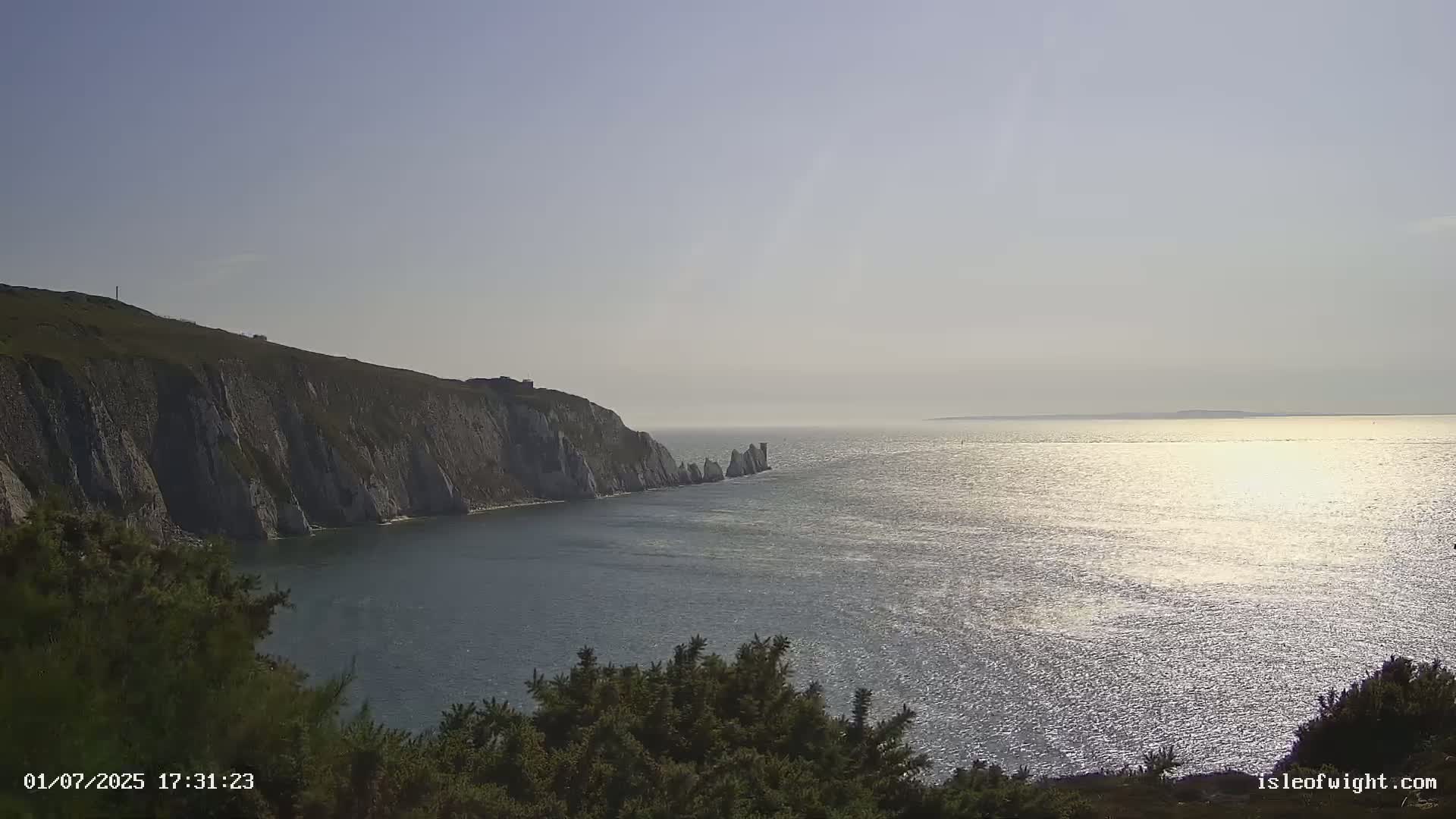 Totland, Alum Bay Needles Isle Of Wight's Live Cam -Freswater, Isle of Wight, South East, England, United Kingdom