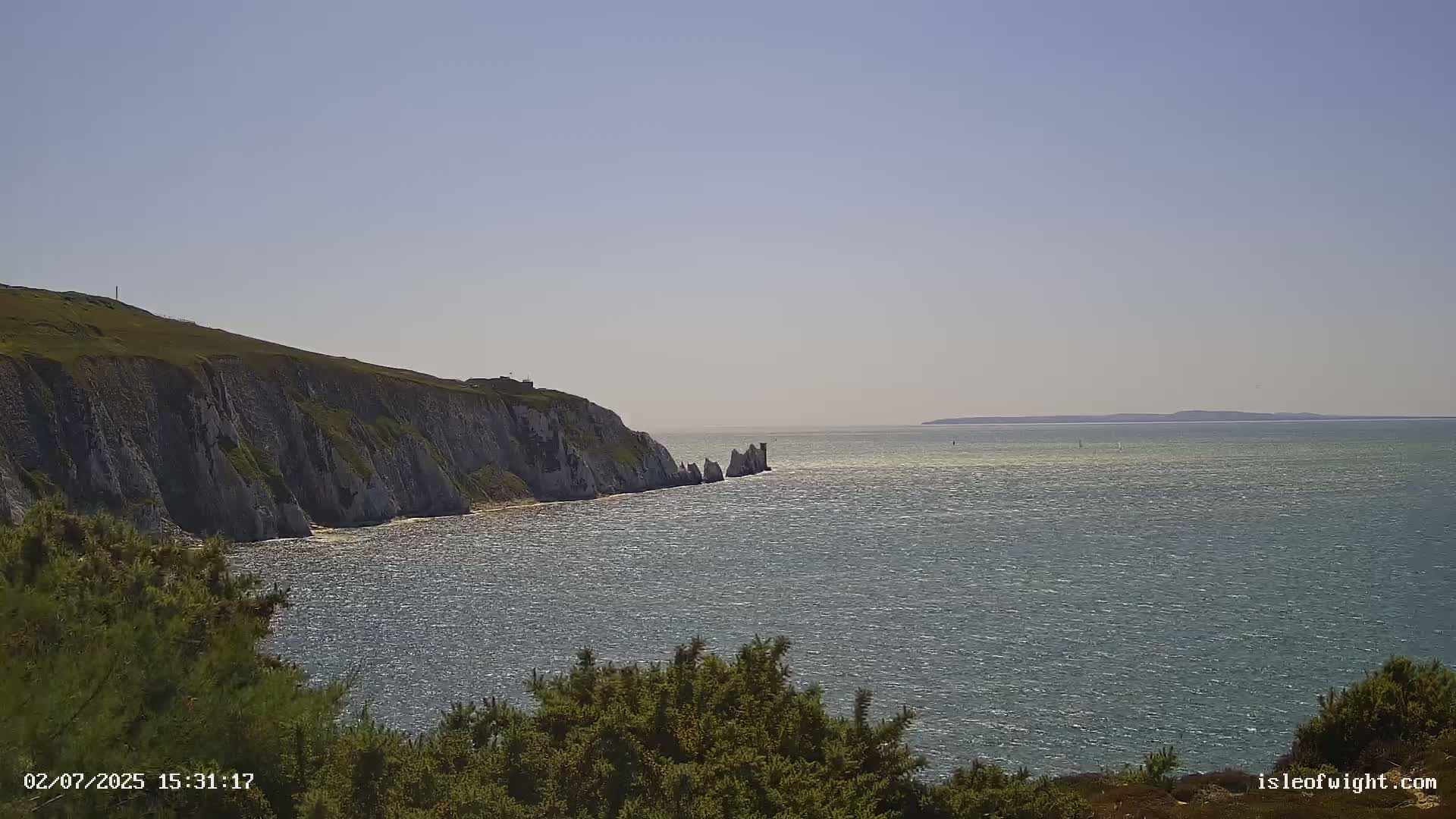 Totland, Alum Bay Needles Isle Of Wight's Live Cam -Freswater, Isle of Wight, South East, England, United Kingdom