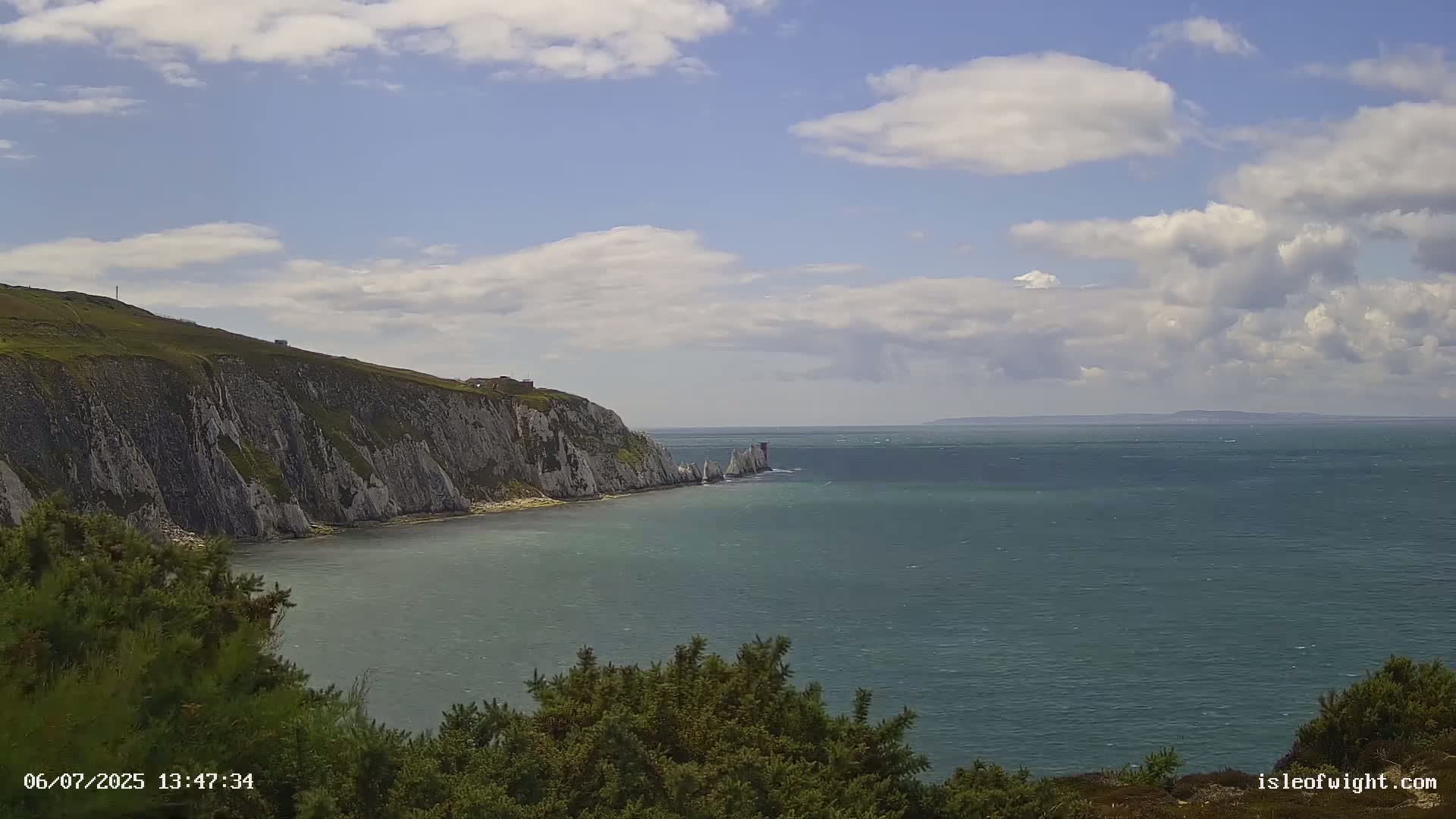 Totland, Alum Bay Needles Isle Of Wight's Live Cam -Freswater, Isle of Wight, South East, England, United Kingdom