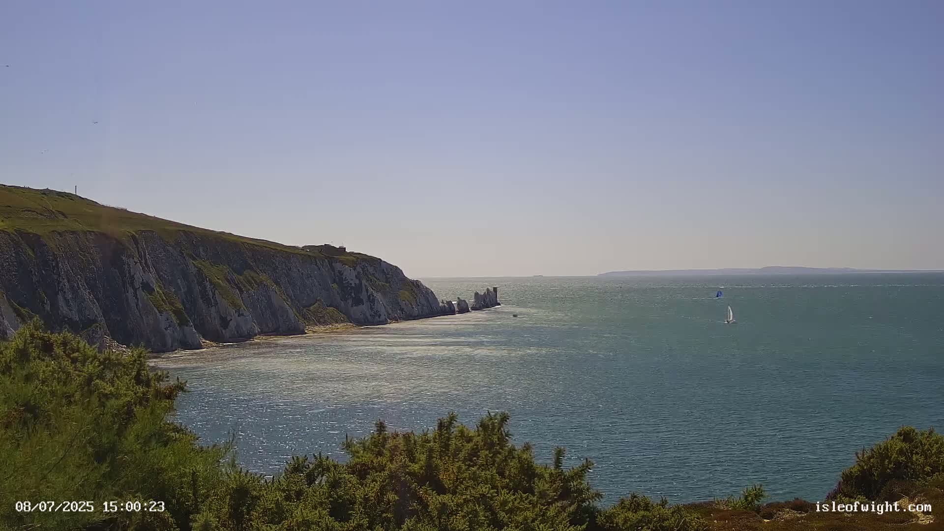 Totland, Alum Bay Needles Isle Of Wight's Live Cam -Freswater, Isle of Wight, South East, England, United Kingdom