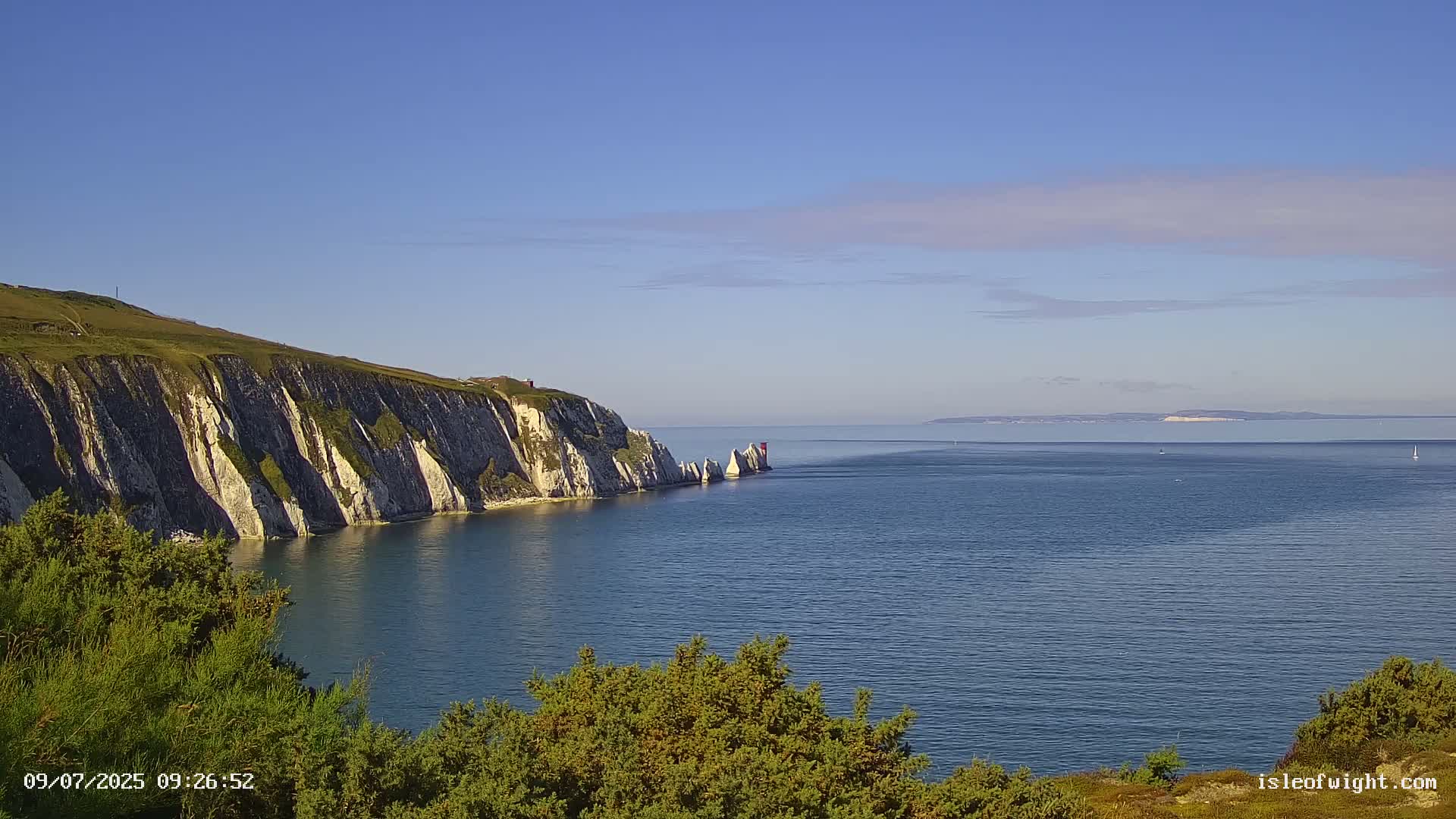 Totland, Alum Bay Needles Isle Of Wight's Live Cam -Freswater, Isle of Wight, South East, England, United Kingdom