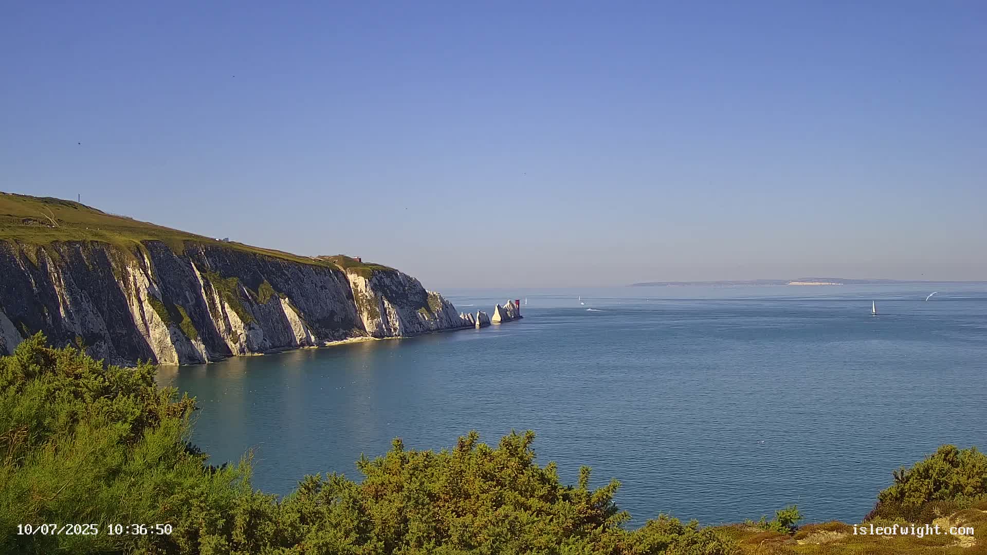Totland, Alum Bay Needles Isle Of Wight's Live Cam -Freswater, Isle of Wight, South East, England, United Kingdom