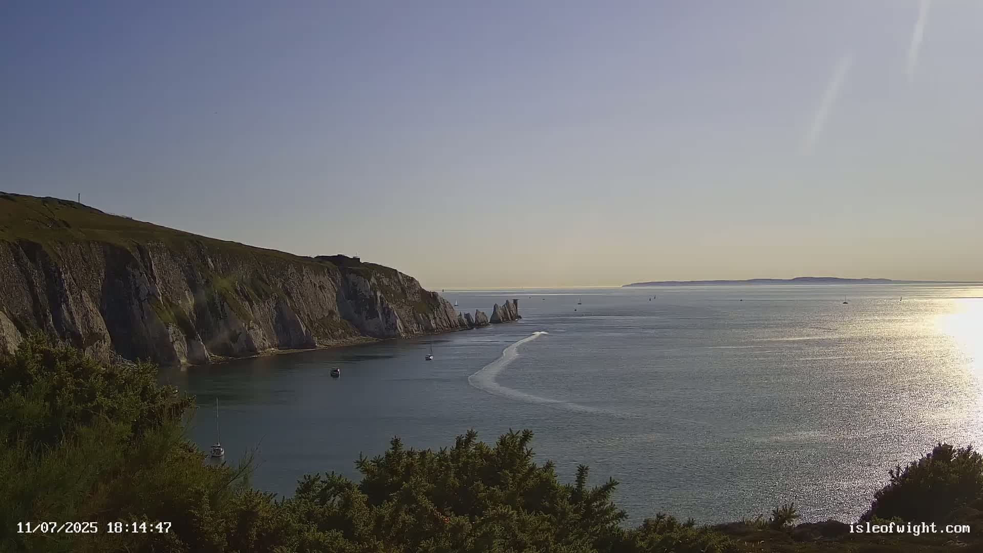 Totland, Alum Bay Needles Isle Of Wight's Live Cam -Freswater, Isle of Wight, South East, England, United Kingdom