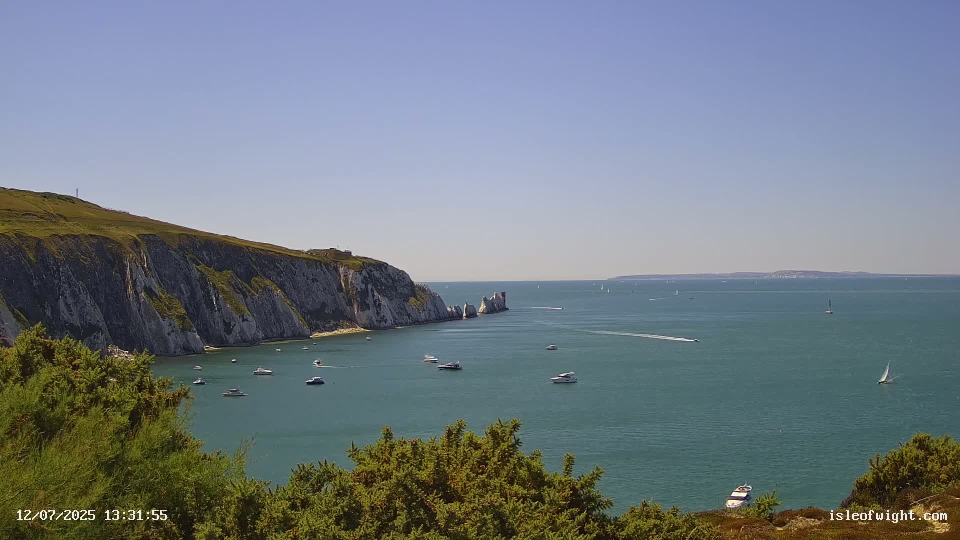 Totland, Alum Bay Needles Isle Of Wight's Live Cam -Freswater, Isle of Wight, South East, England, United Kingdom