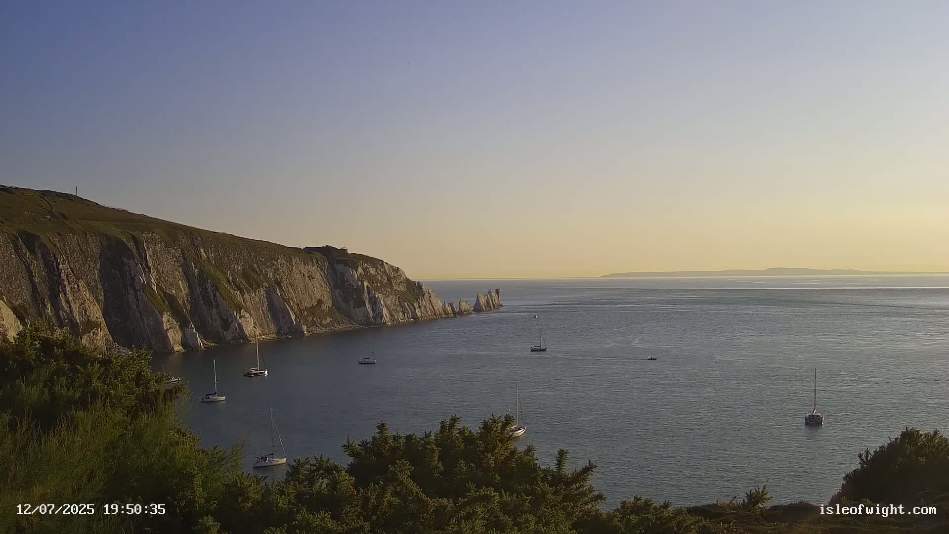 Totland, Alum Bay Needles Isle Of Wight's Live Cam -Freswater, Isle of Wight, South East, England, United Kingdom