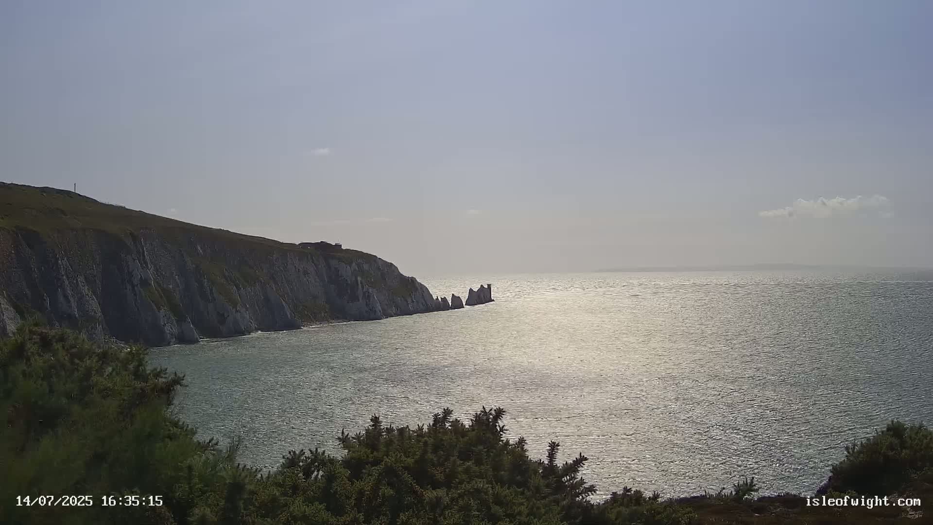 Totland, Alum Bay Needles Isle Of Wight's Live Cam -Freswater, Isle of Wight, South East, England, United Kingdom