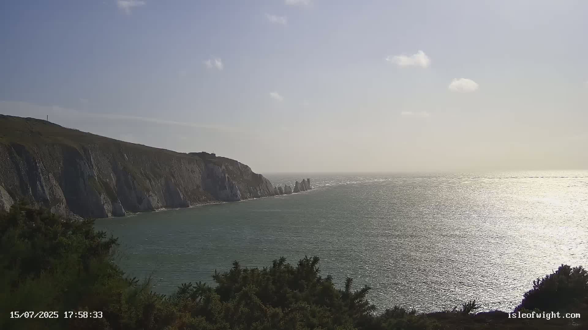 Totland, Alum Bay Needles Isle Of Wight's Live Cam -Freswater, Isle of Wight, South East, England, United Kingdom