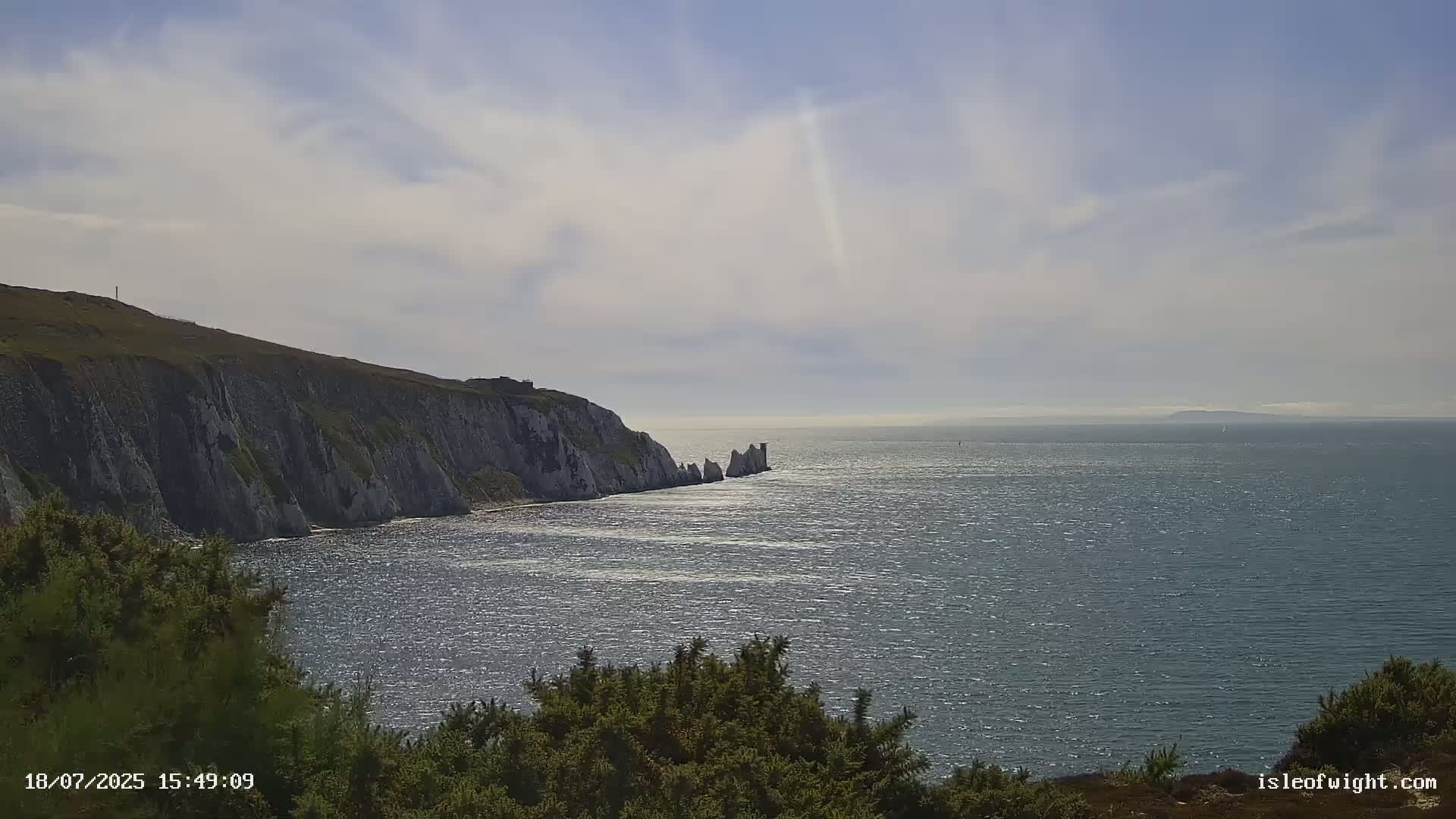 Totland, Alum Bay Needles Isle Of Wight's Live Cam -Freswater, Isle of Wight, South East, England, United Kingdom
