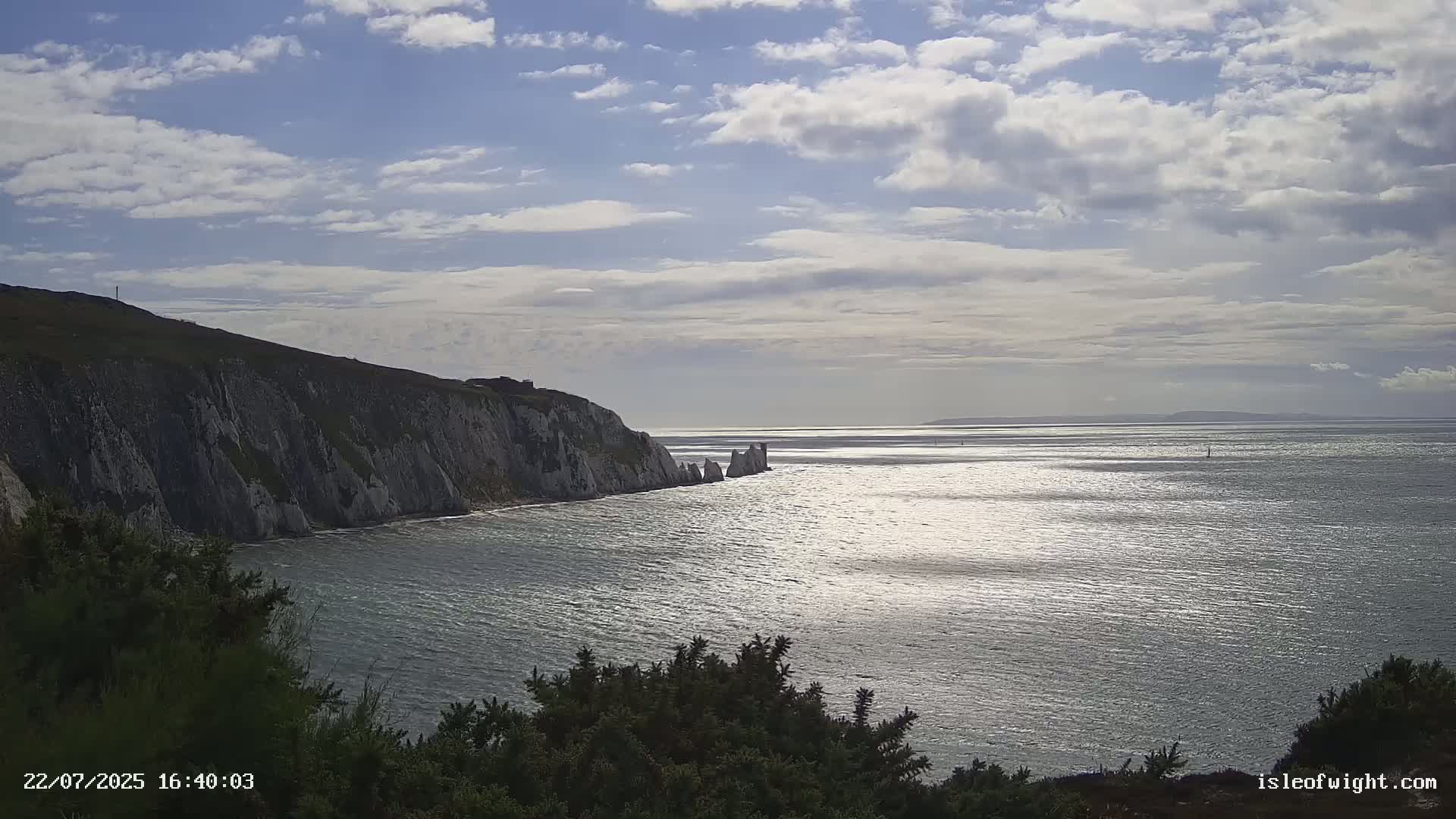 Totland, Alum Bay Needles Isle Of Wight's Live Cam -Freswater, Isle of Wight, South East, England, United Kingdom