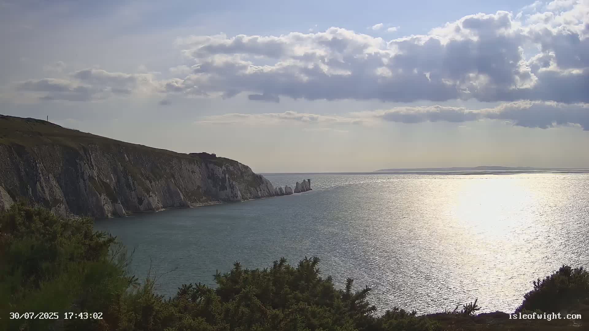 Totland, Alum Bay Needles Isle Of Wight's Live Cam -Freswater, Isle of Wight, South East, England, United Kingdom