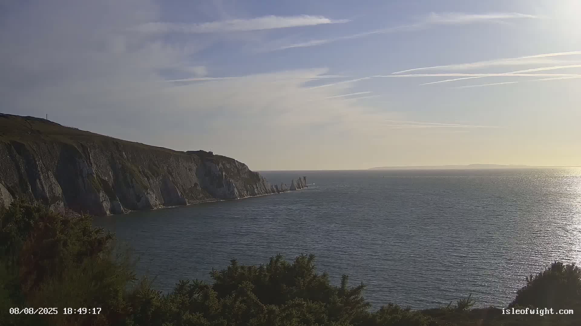 Totland, Alum Bay Needles Isle Of Wight's Live Cam -Freswater, Isle of Wight, South East, England, United Kingdom