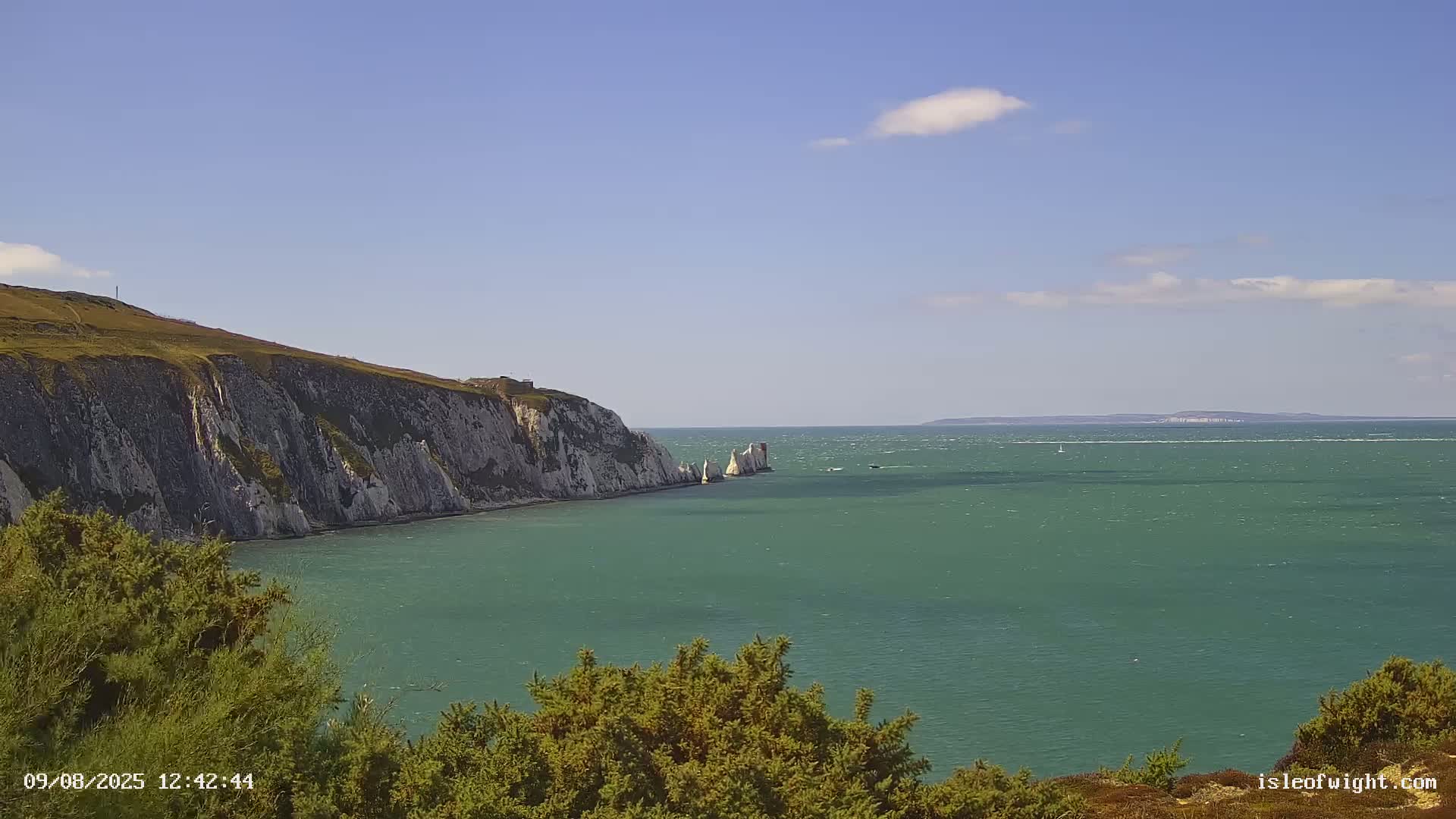 Totland, Alum Bay Needles Isle Of Wight's Live Cam -Freswater, Isle of Wight, South East, England, United Kingdom