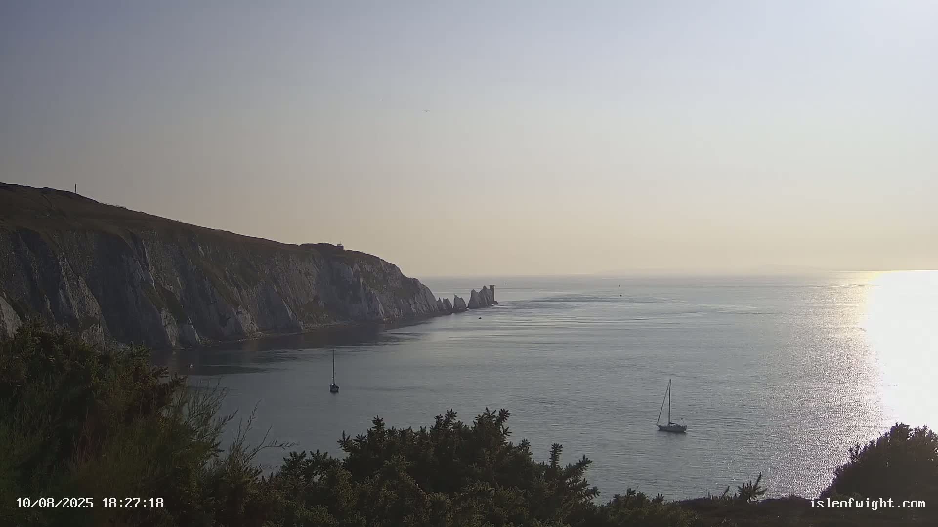 Totland, Alum Bay Needles Isle Of Wight's Live Cam -Freswater, Isle of Wight, South East, England, United Kingdom