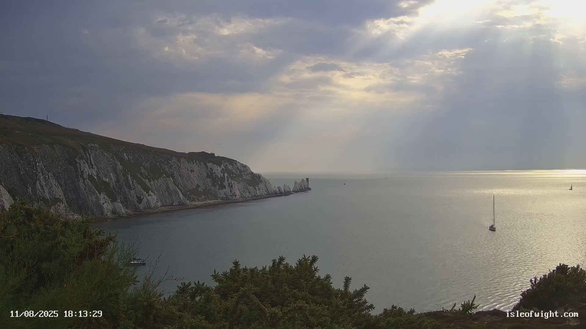 Totland, Alum Bay Needles Isle Of Wight's Live Cam -Freswater, Isle of Wight, South East, England, United Kingdom