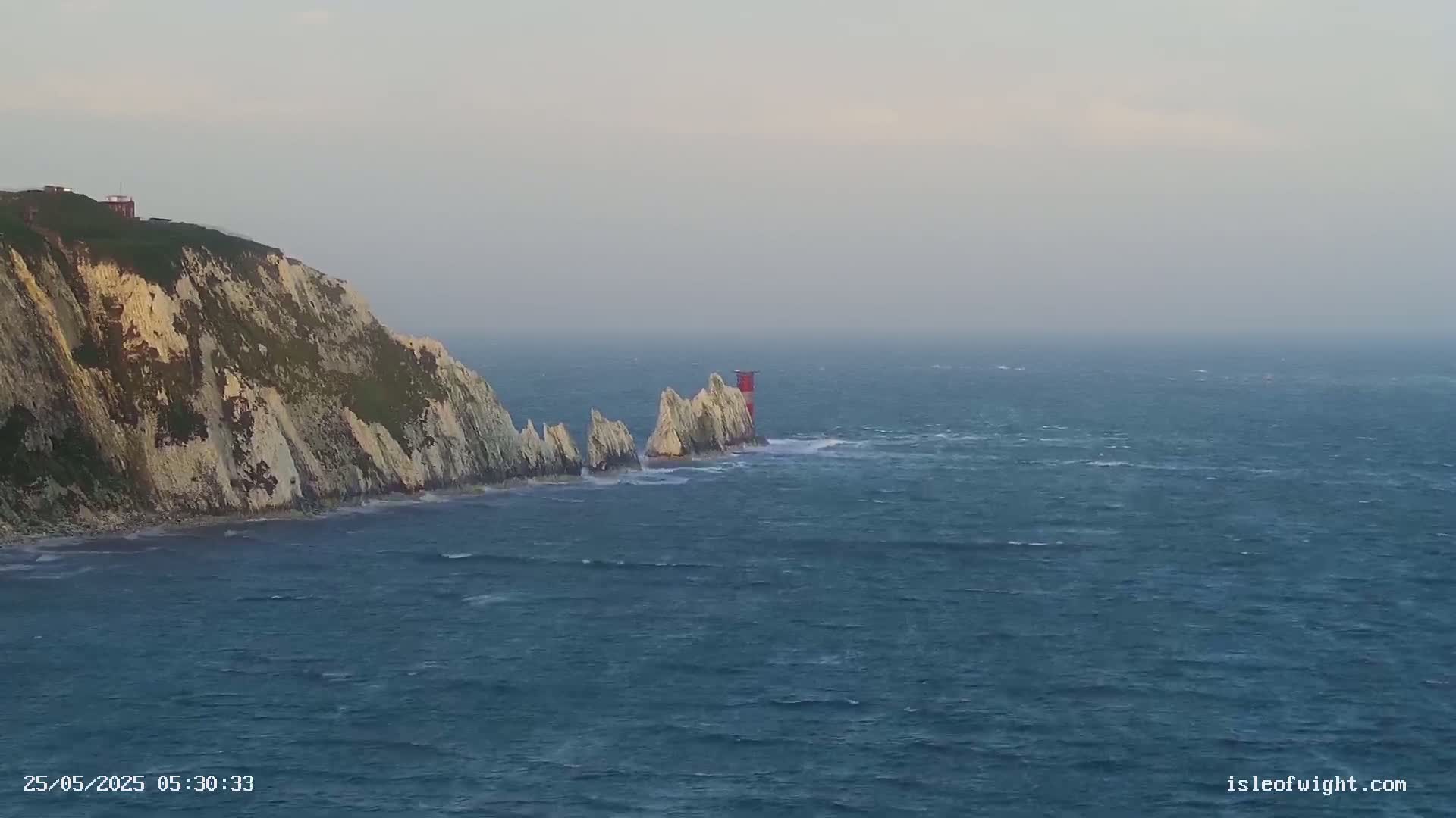 The Needles Isle of Wight & England Mainland View From Alum Bay Live Cam - Totland, Isle of Wight, South East, England, United Kingdom
