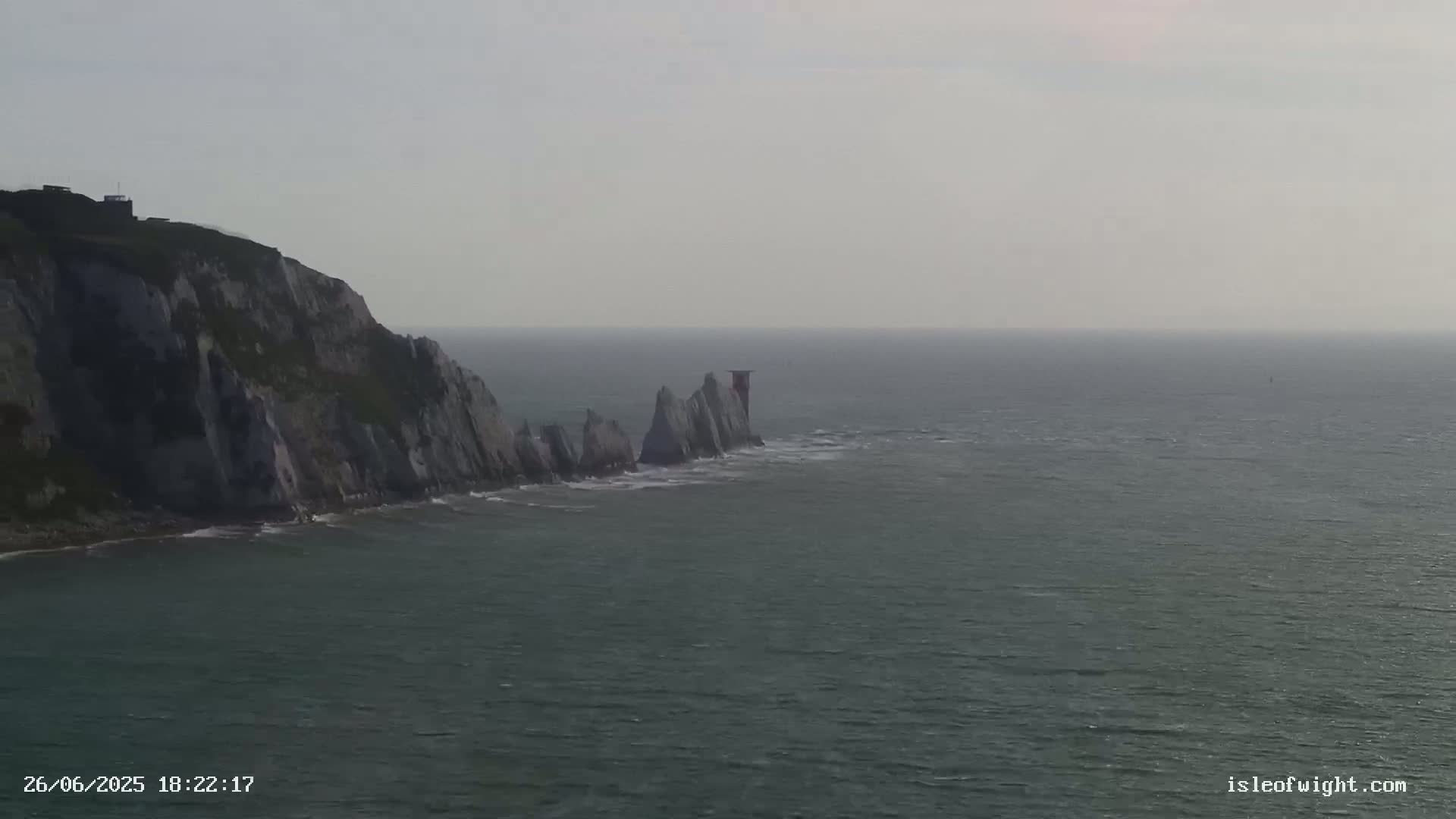 The Needles Isle of Wight & England Mainland View From Alum Bay Live Cam - Totland, Isle of Wight, South East, England, United Kingdom