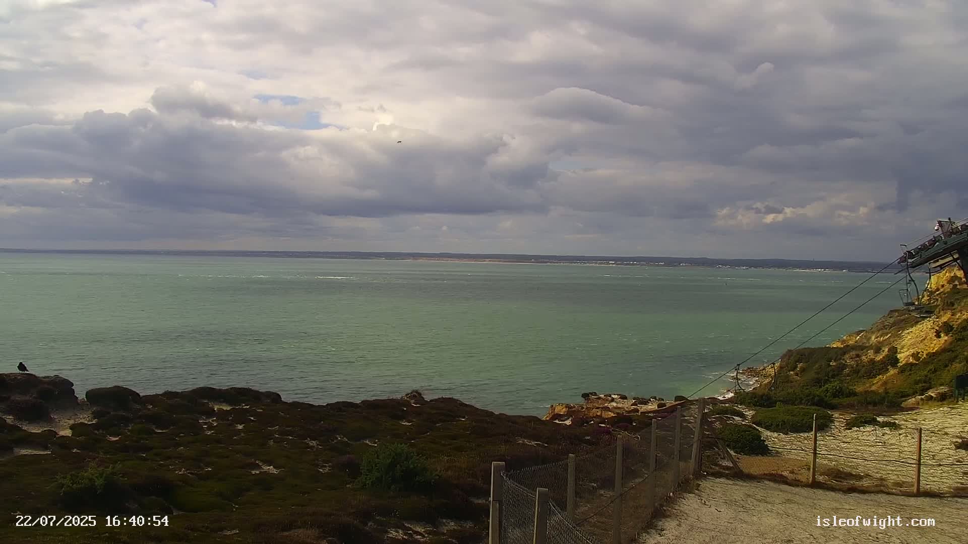 The Needles Isle of Wight & England Mainland View From Alum Bay Live Cam - Totland, Isle of Wight, South East, England, United Kingdom