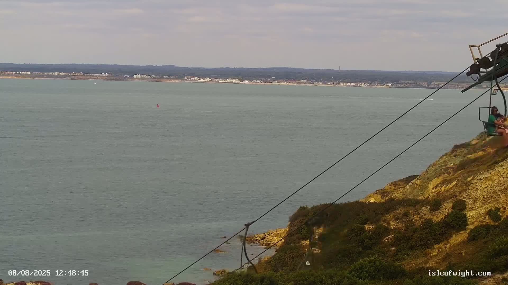 The Needles Isle of Wight & England Mainland View From Alum Bay Live Cam - Totland, Isle of Wight, South East, England, United Kingdom