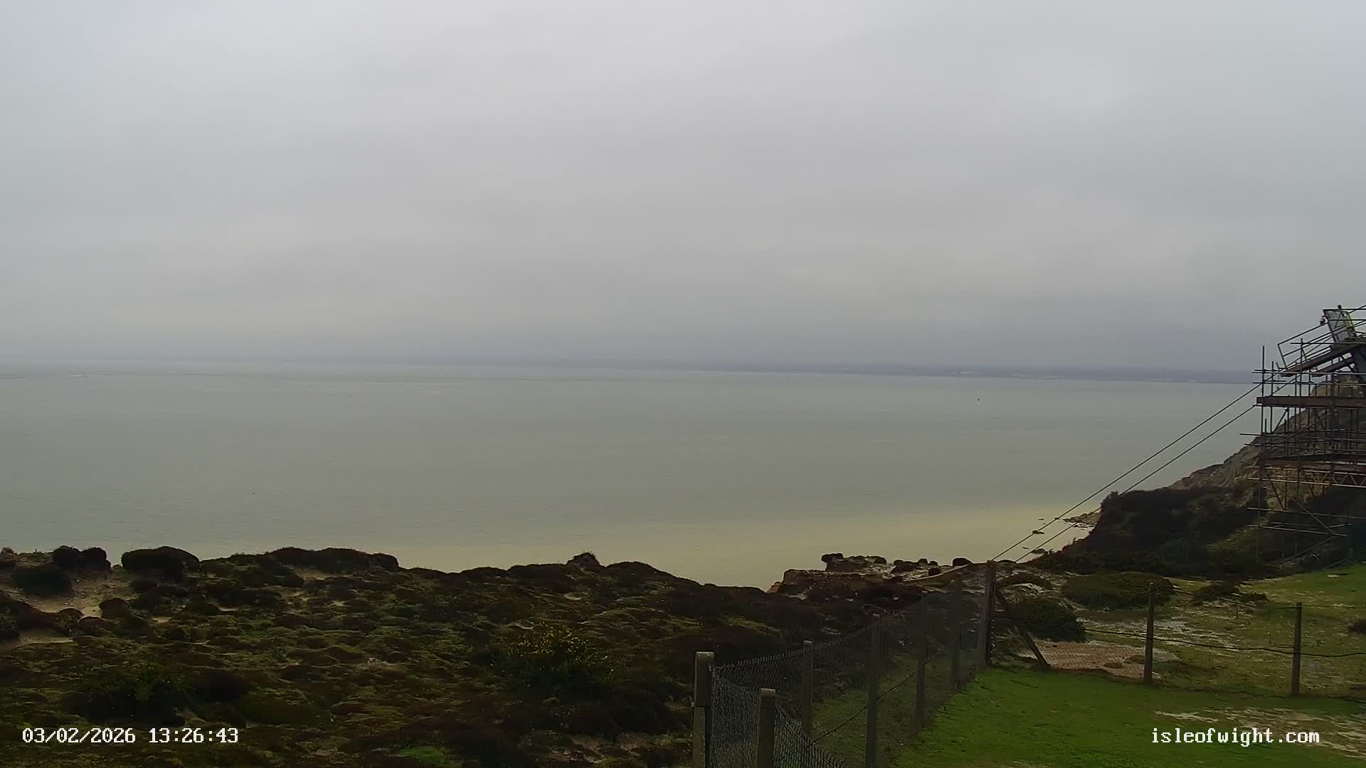 The Needles Isle of Wight & England Mainland View From Alum Bay Live Cam - Totland, Isle of Wight, South East, England, United Kingdom