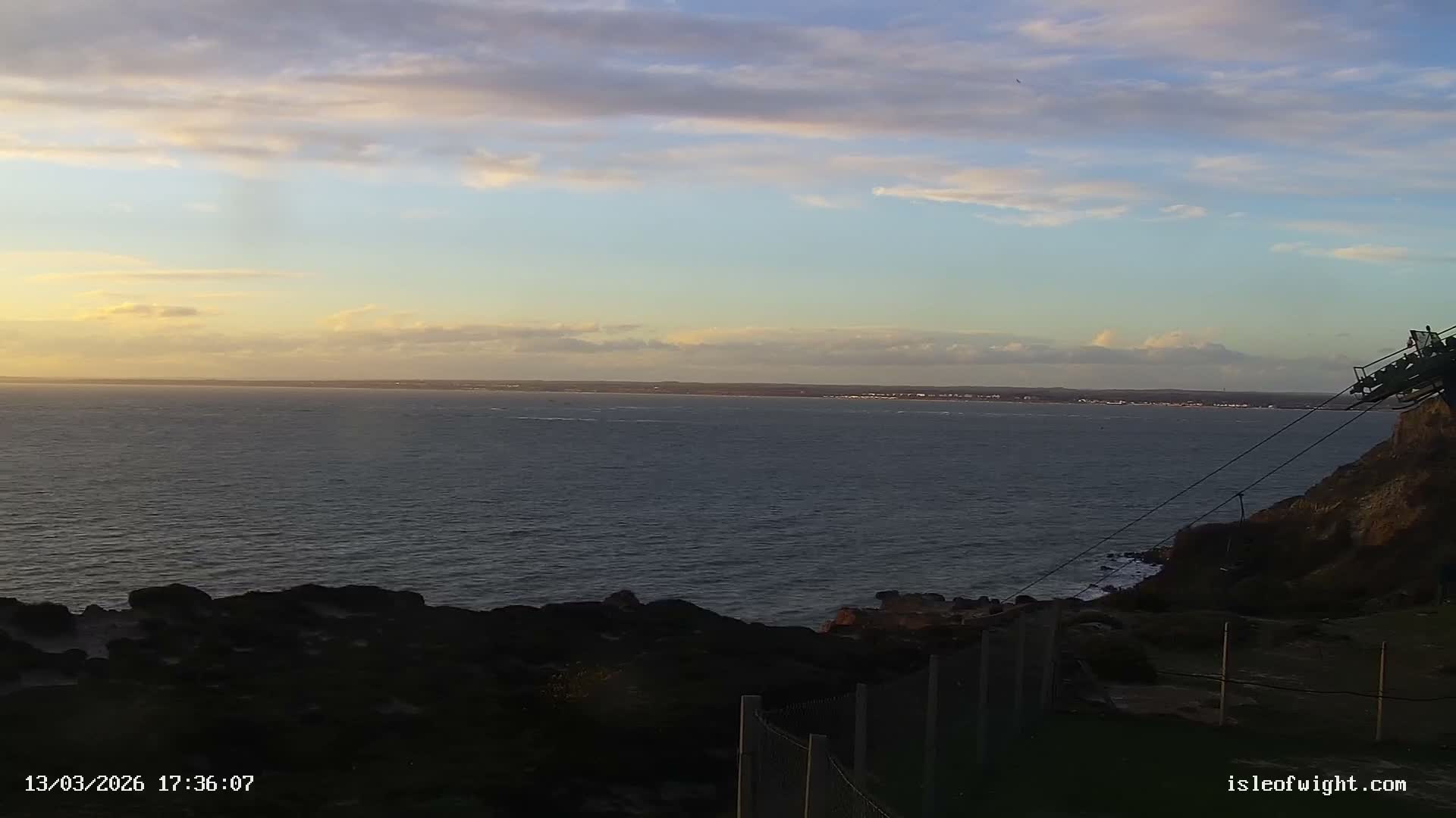 The Needles Isle of Wight & England Mainland View From Alum Bay Live Cam - Totland, Isle of Wight, South East, England, United Kingdom