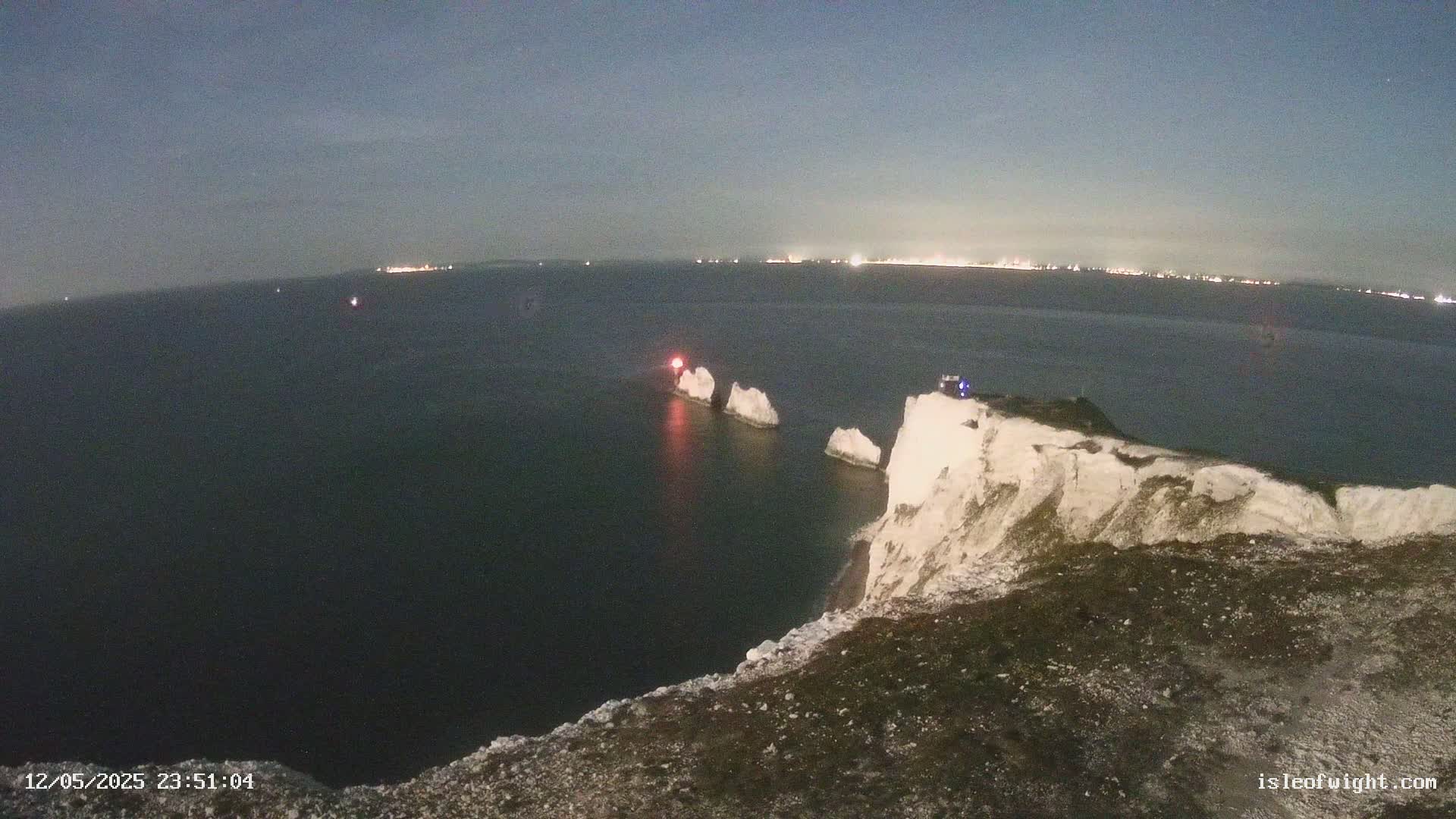 Isle of Wight, The Needles  Lighthouse Live Cam - Totland, Isle of Wight, South East, England, United Kingdom