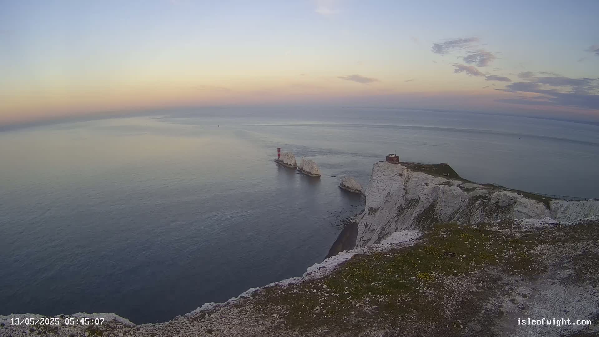 Isle of Wight, The Needles  Lighthouse Live Cam - Totland, Isle of Wight, South East, England, United Kingdom