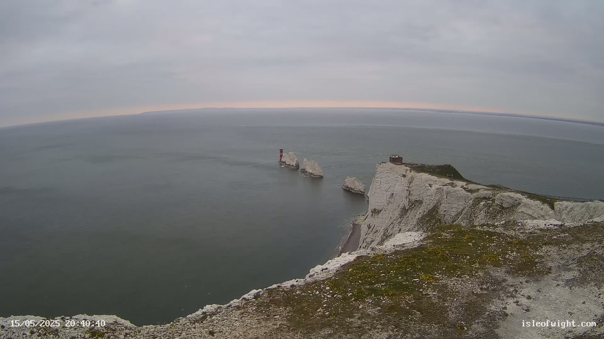 Isle of Wight, The Needles  Lighthouse Live Cam - Totland, Isle of Wight, South East, England, United Kingdom