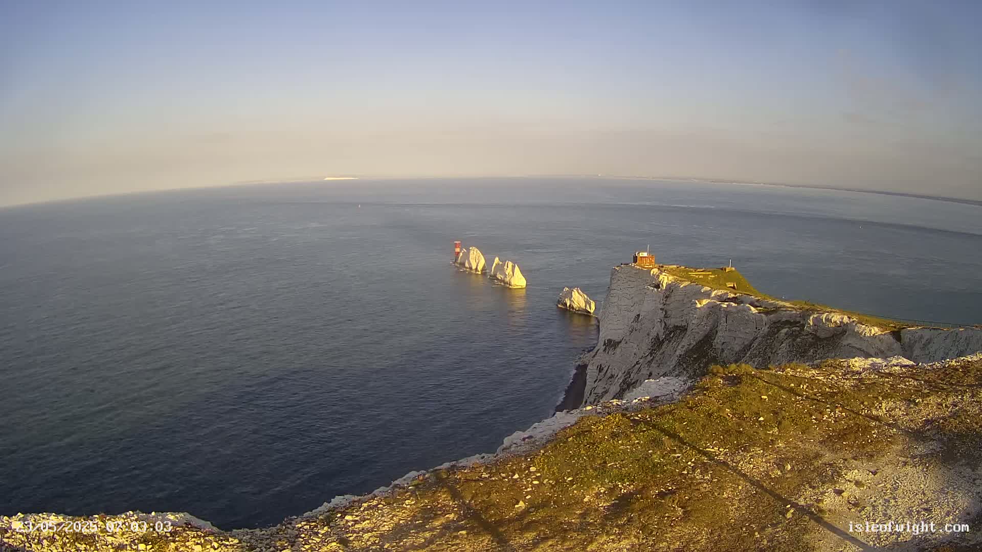 Isle of Wight, The Needles  Lighthouse Live Cam - Totland, Isle of Wight, South East, England, United Kingdom