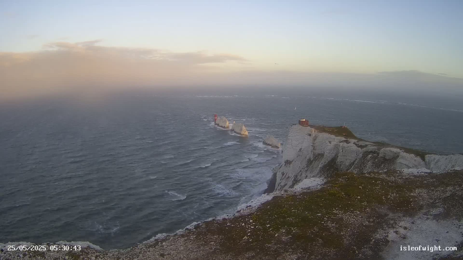 Isle of Wight, The Needles  Lighthouse Live Cam - Totland, Isle of Wight, South East, England, United Kingdom