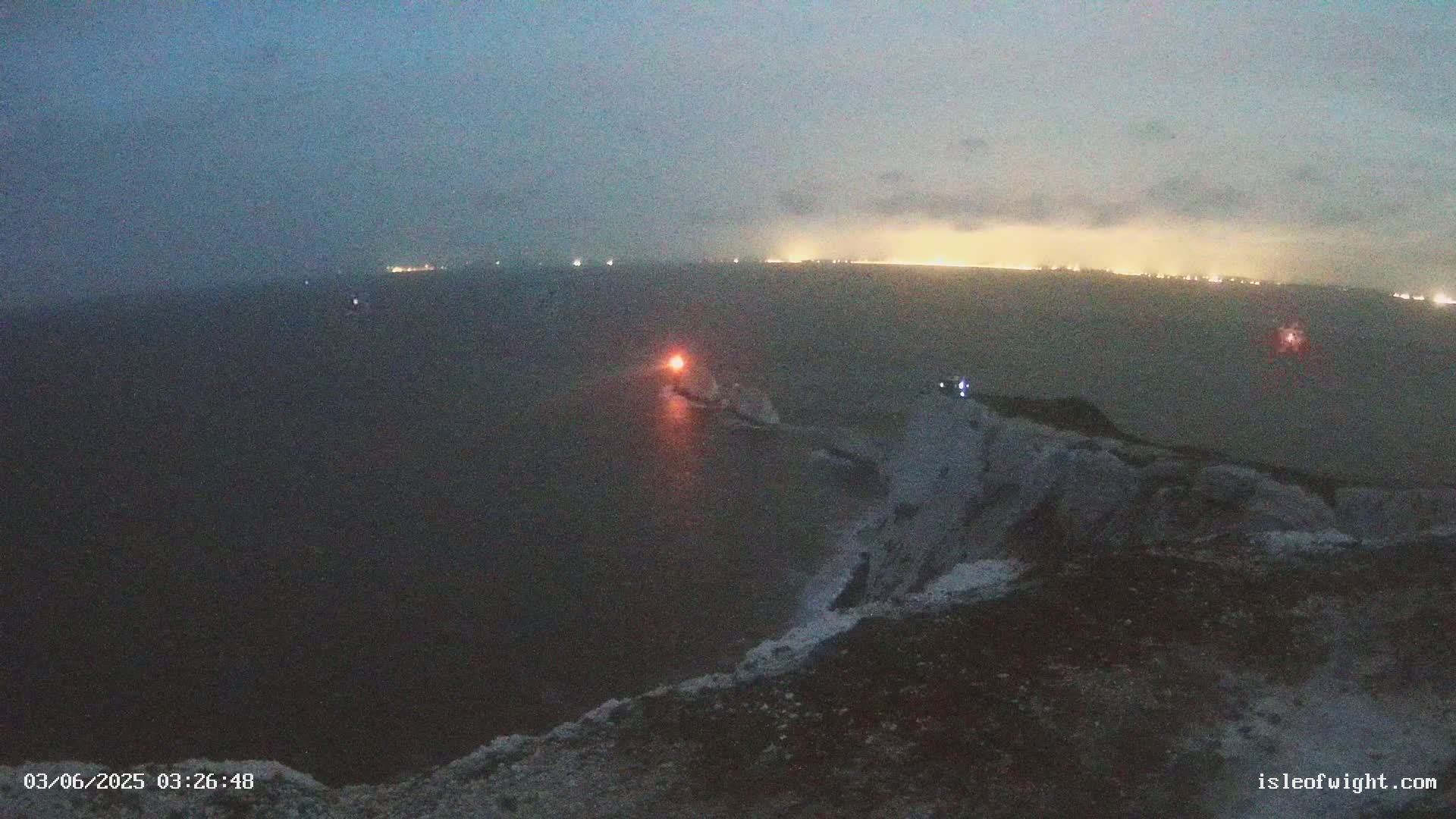Isle of Wight, The Needles  Lighthouse Live Cam - Totland, Isle of Wight, South East, England, United Kingdom