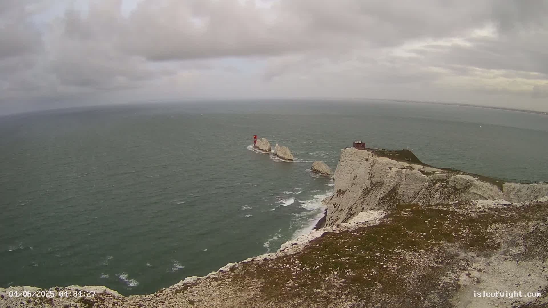 Isle of Wight, The Needles  Lighthouse Live Cam - Totland, Isle of Wight, South East, England, United Kingdom