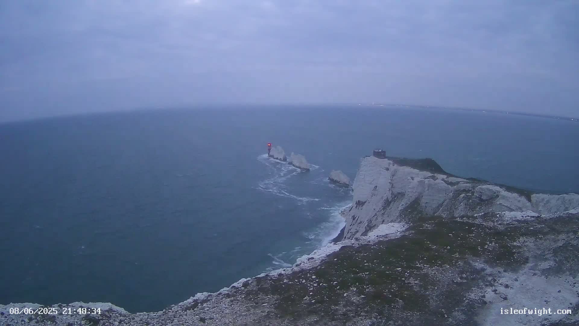 Isle of Wight, The Needles  Lighthouse Live Cam - Totland, Isle of Wight, South East, England, United Kingdom