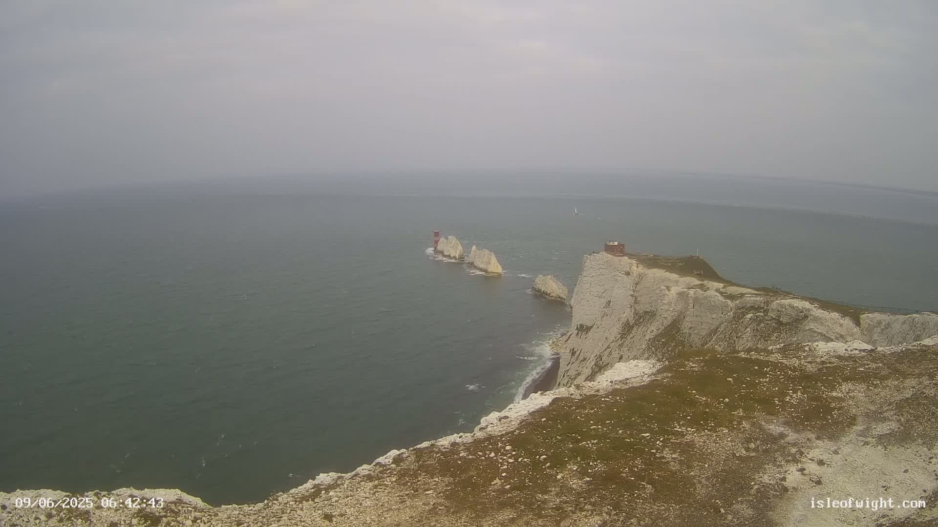 Isle of Wight, The Needles  Lighthouse Live Cam - Totland, Isle of Wight, South East, England, United Kingdom