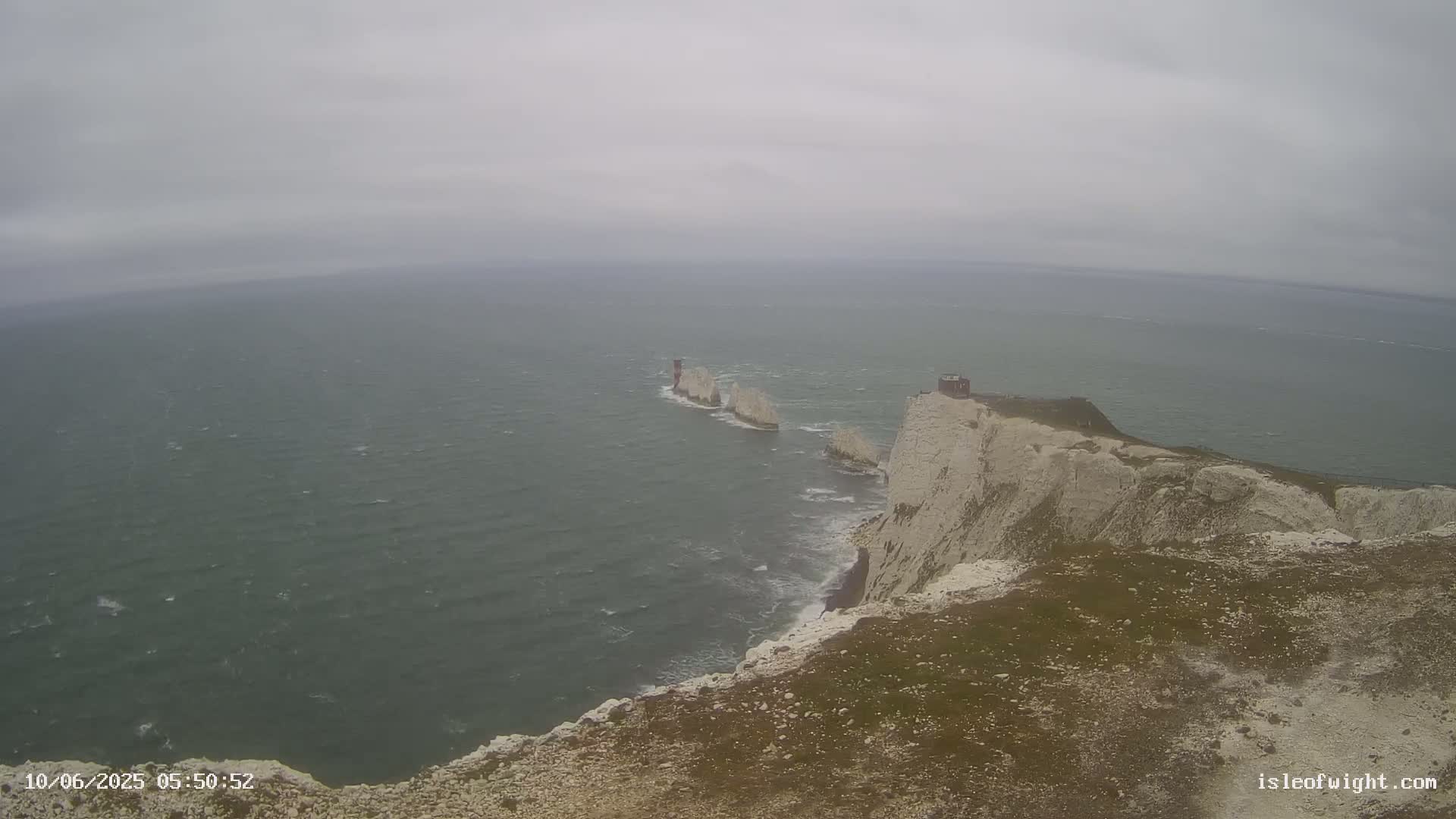 Isle of Wight, The Needles  Lighthouse Live Cam - Totland, Isle of Wight, South East, England, United Kingdom