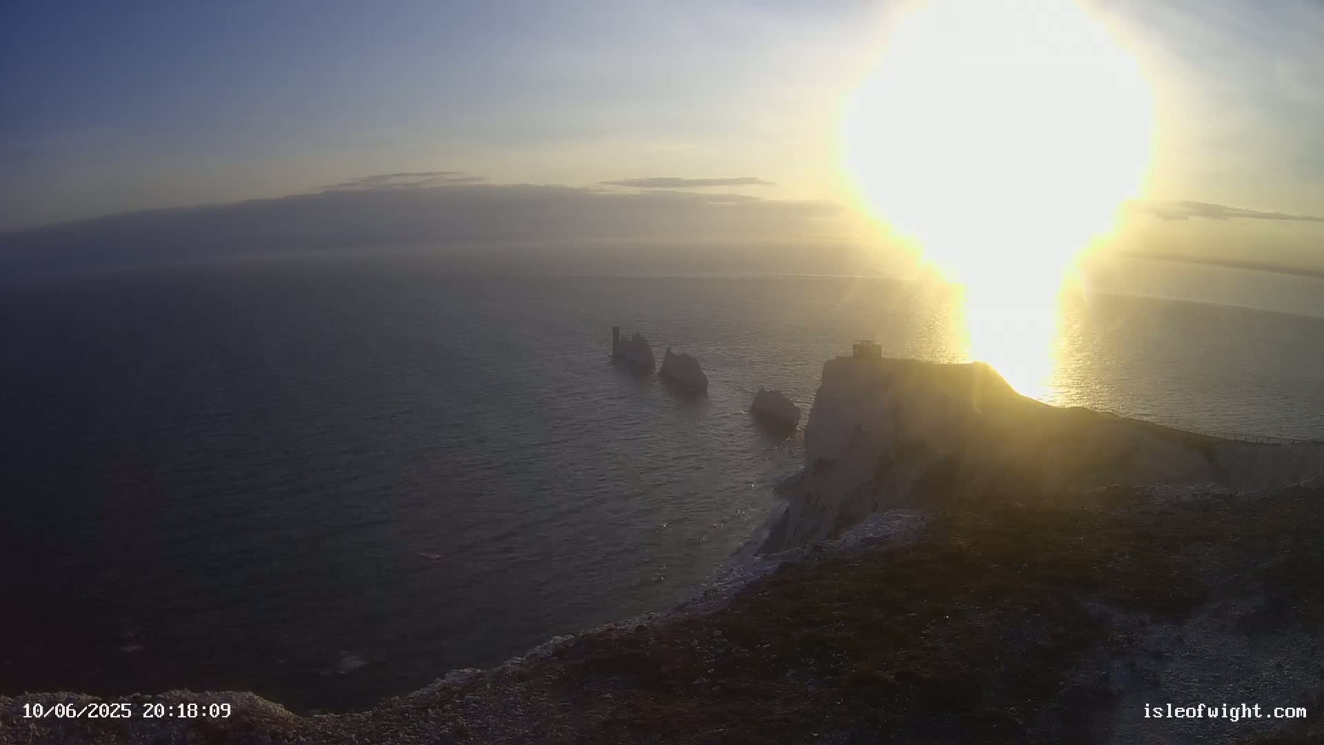 Isle of Wight, The Needles  Lighthouse Live Cam - Totland, Isle of Wight, South East, England, United Kingdom