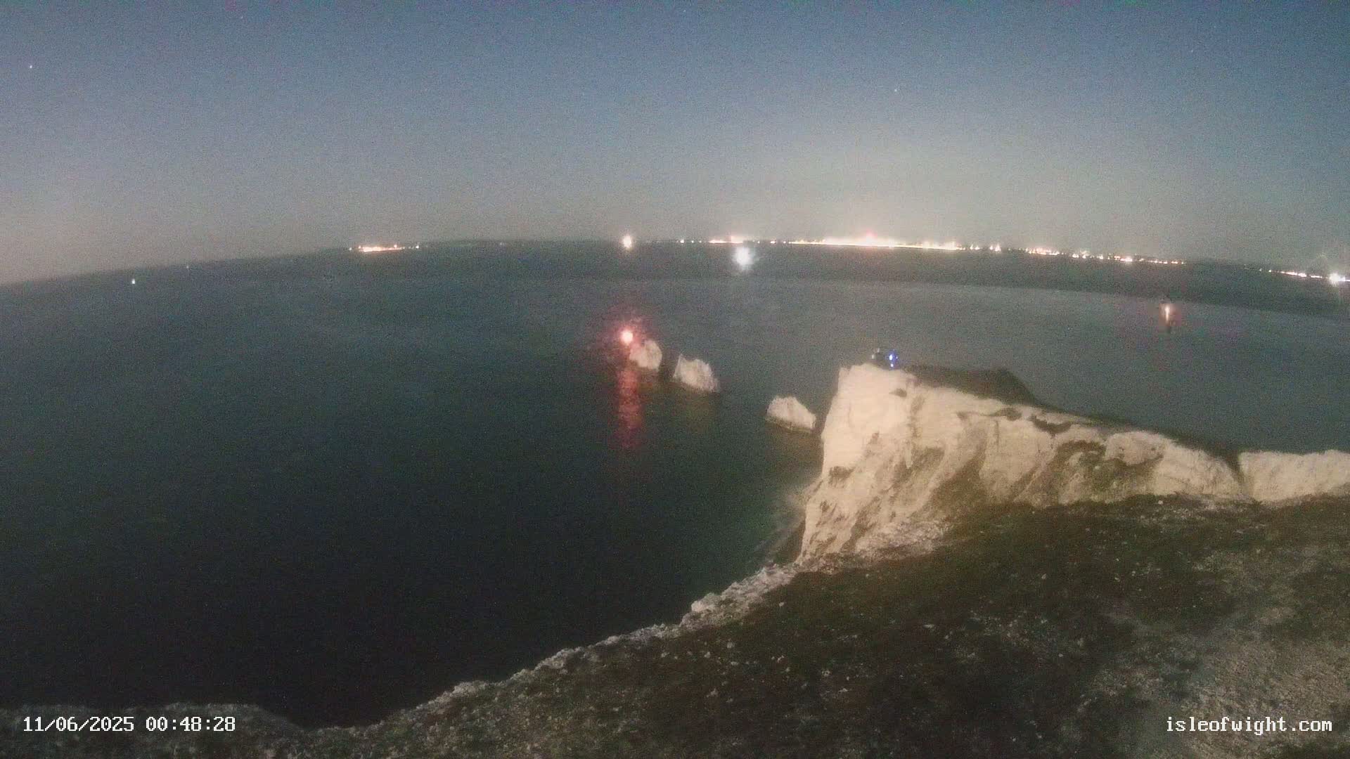 Isle of Wight, The Needles  Lighthouse Live Cam - Totland, Isle of Wight, South East, England, United Kingdom