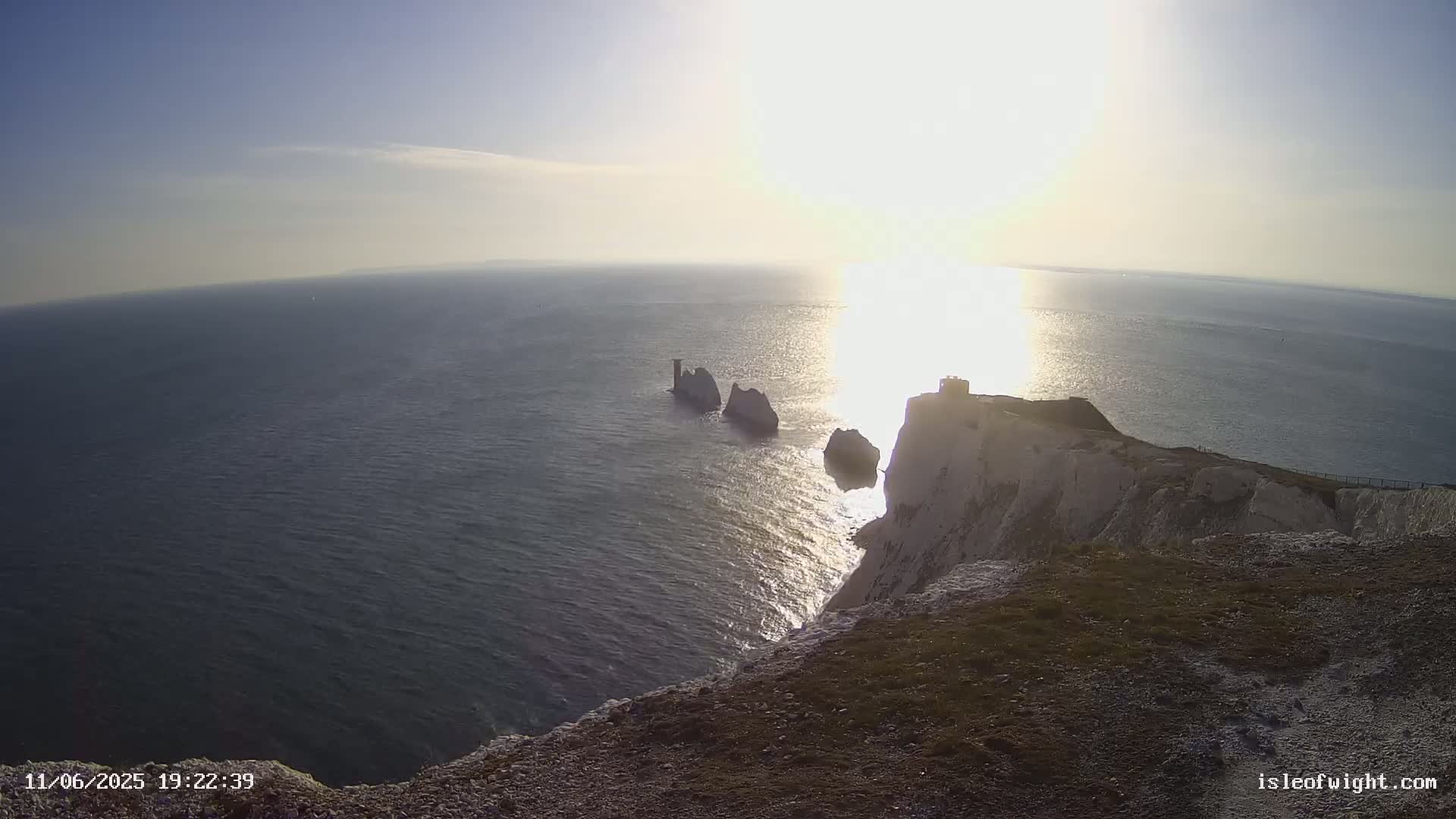 Isle of Wight, The Needles  Lighthouse Live Cam - Totland, Isle of Wight, South East, England, United Kingdom