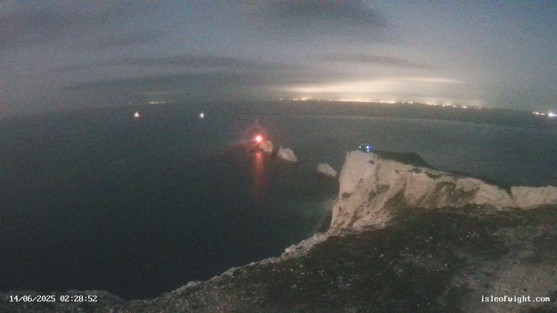 Isle of Wight, The Needles  Lighthouse Live Cam - Totland, Isle of Wight, South East, England, United Kingdom