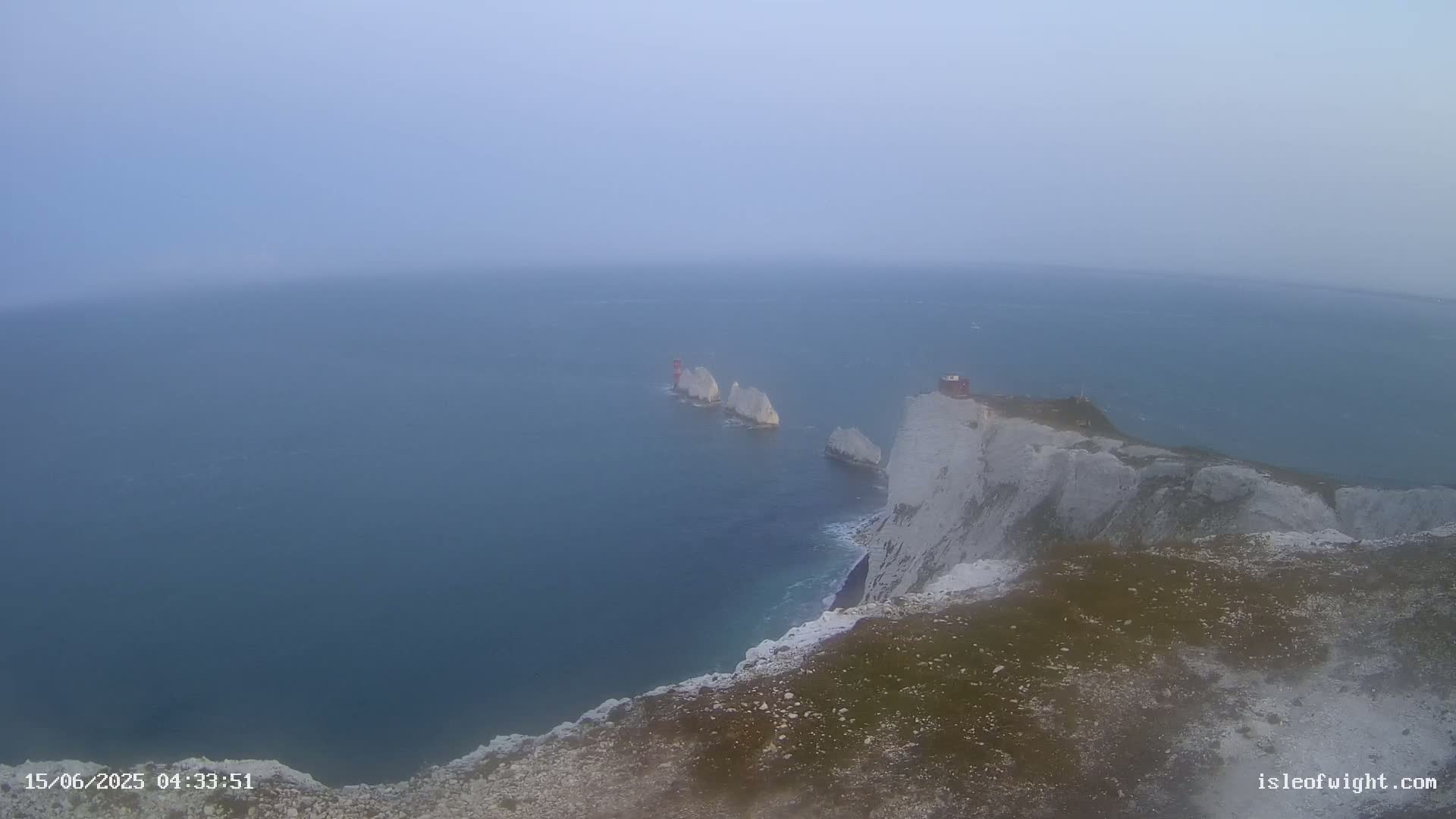 Isle of Wight, The Needles  Lighthouse Live Cam - Totland, Isle of Wight, South East, England, United Kingdom