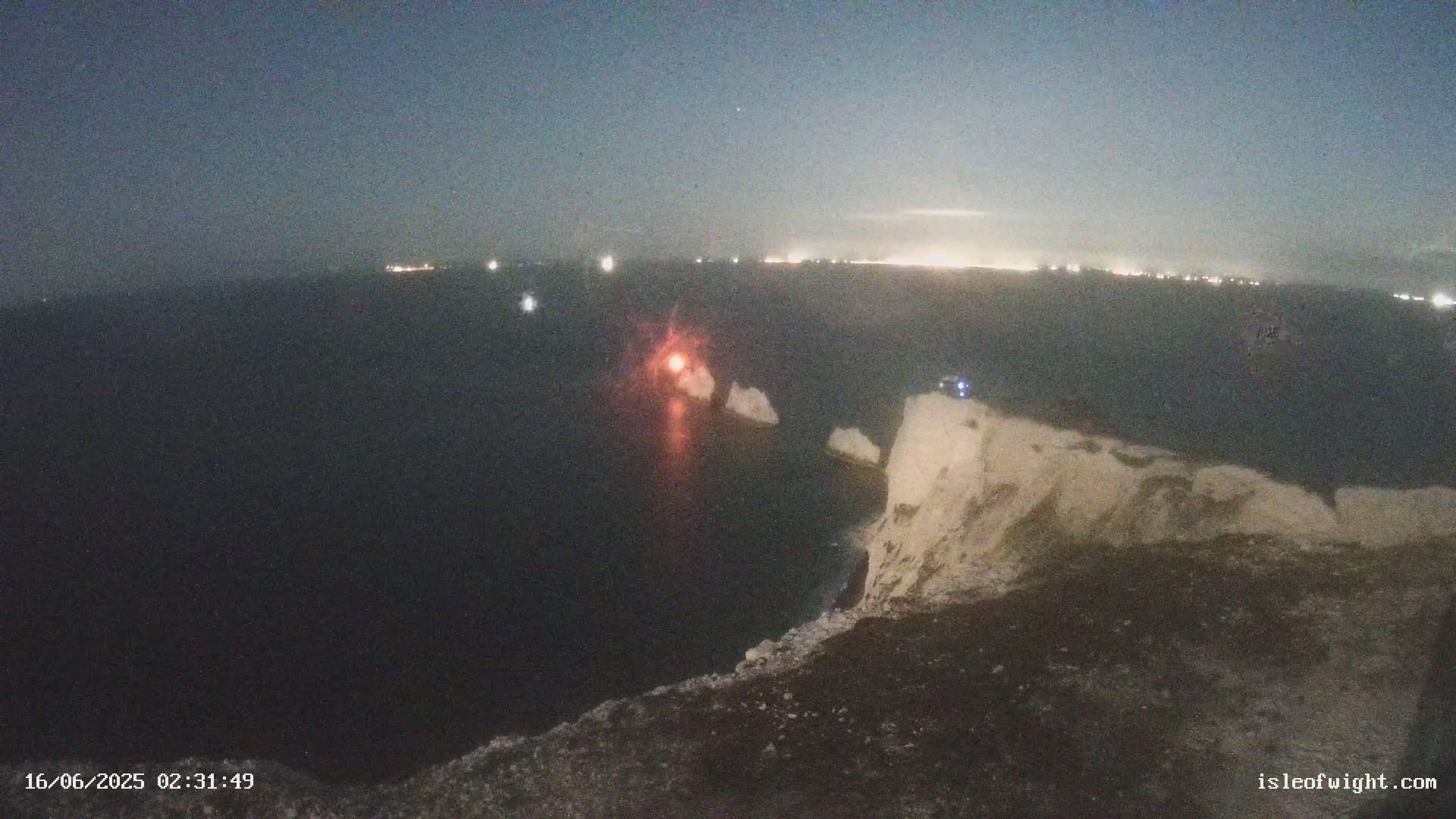 Isle of Wight, The Needles  Lighthouse Live Cam - Totland, Isle of Wight, South East, England, United Kingdom