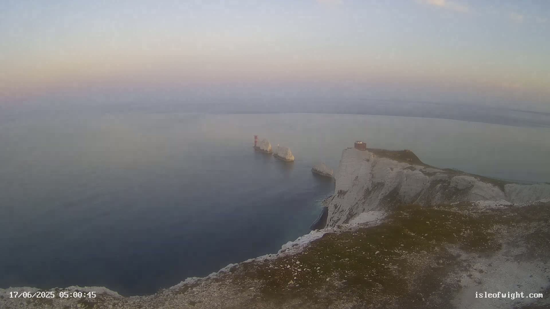 Isle of Wight, The Needles  Lighthouse Live Cam - Totland, Isle of Wight, South East, England, United Kingdom